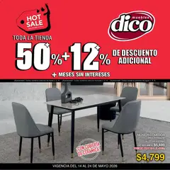 Vista previa de Muebles Dico Preventa Hot, nuevo folleto de la tienda, válido en México a partir del 14.05.2026