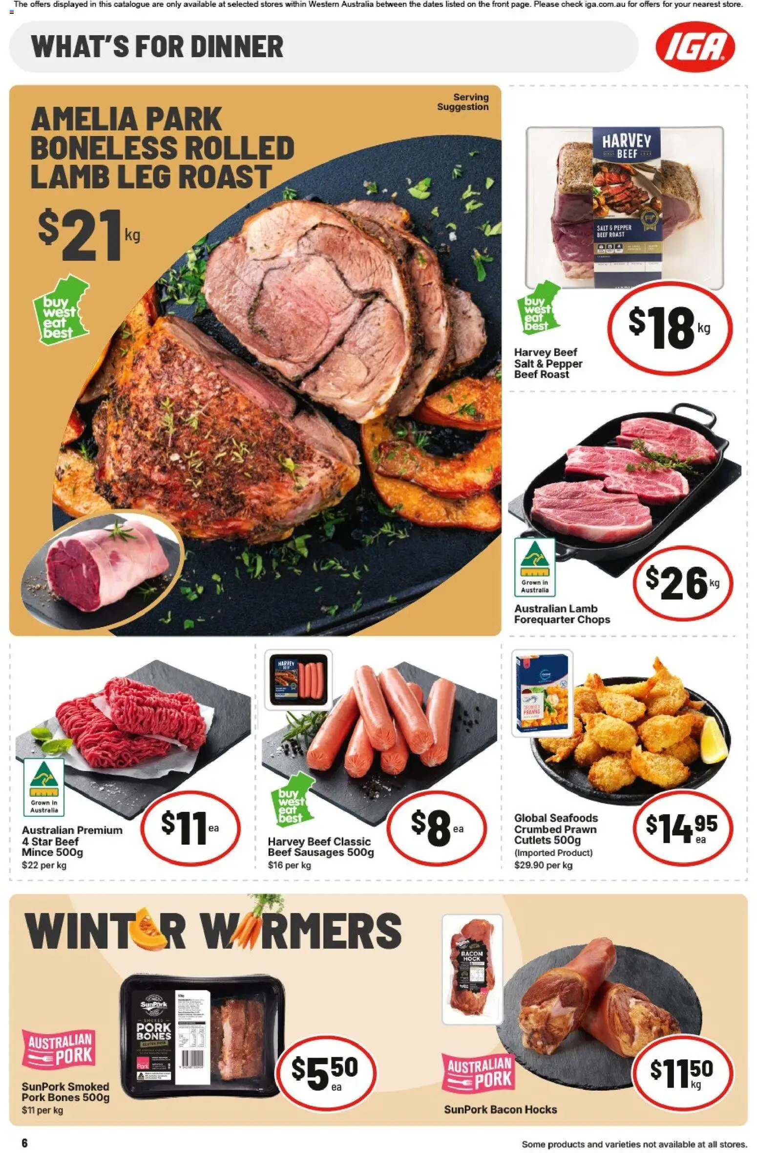 IGA catalogue - valid from 01/07/2026 | Page: 6 | Products: Bacon, Pork, Lamb, Beef
