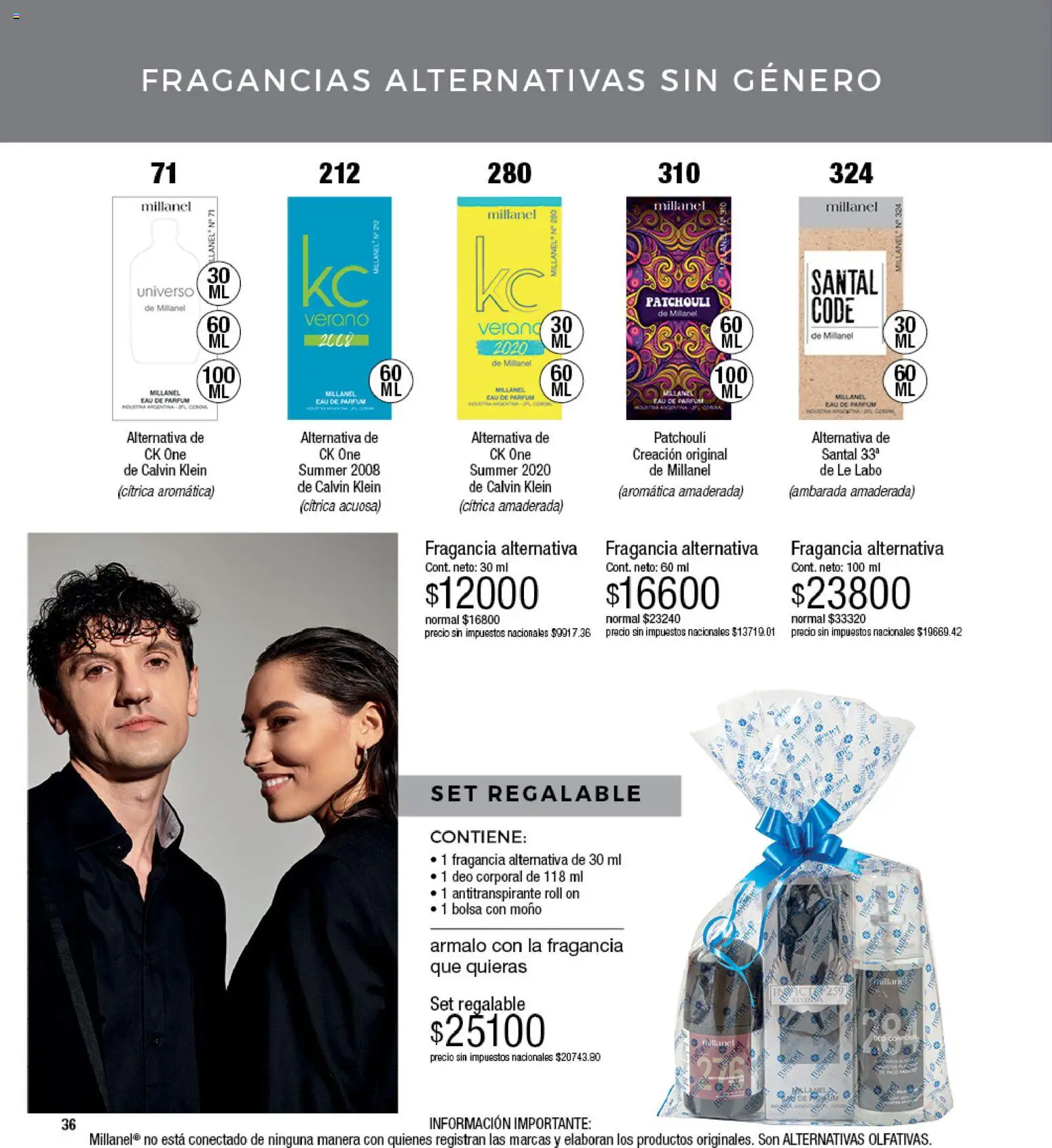 Millanel - Catálogo │ válido desde el 17/08/2026 | Página: 36 | Productos: Bolsa, Moño, Fragancia, Antitranspirante