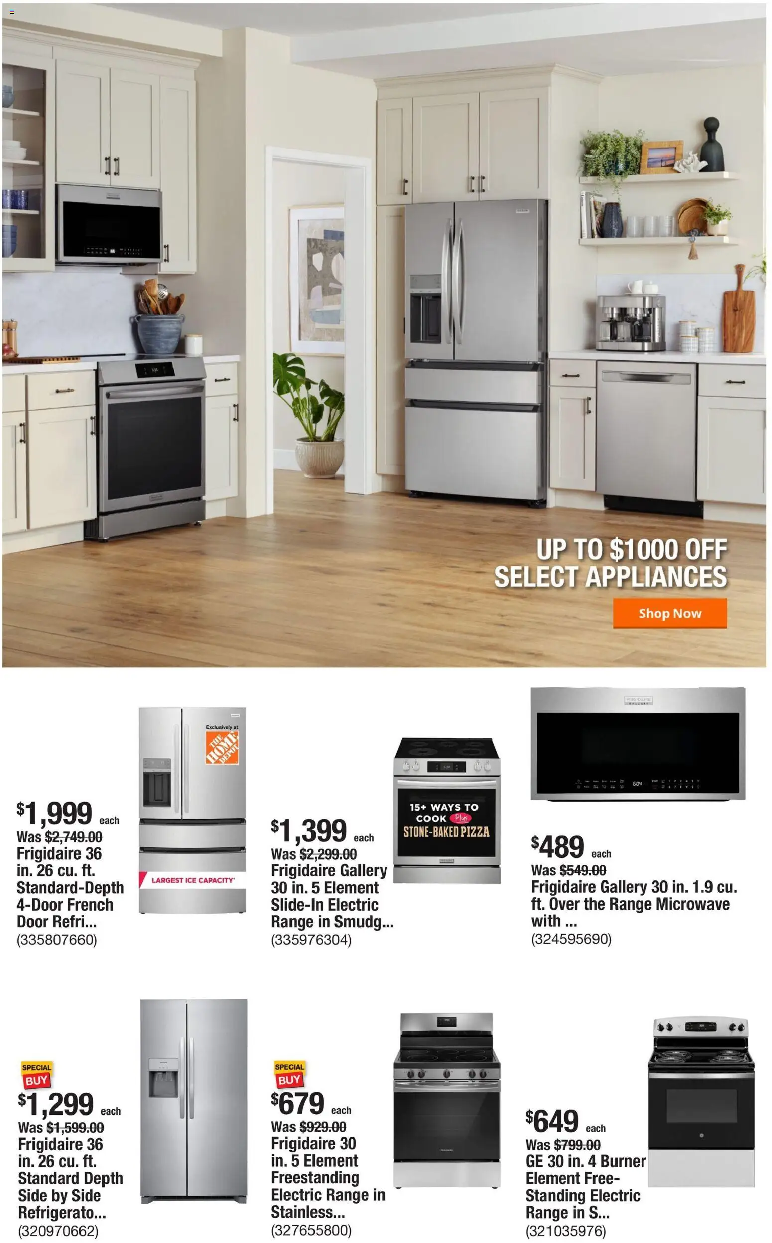 Home Depot Ad - valid from 07/16/2026 | Page: 3 | Products: Pizza, Microwave