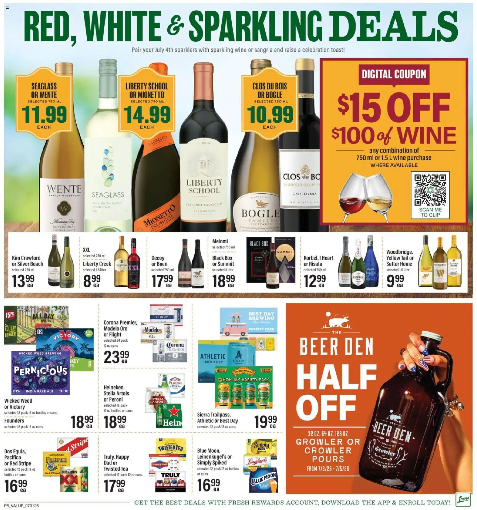 Lowes Foods Weekly Ad - NC - valid from 07/01/2026 | Page: 7 | Products: Box, Clip, Beer, Tea