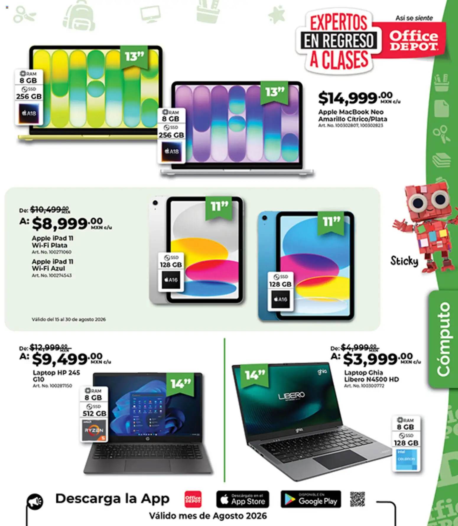 Nuevas ofertas de Office Depot válidas en toda la República Mexicana desde el 01/08/2026. ¡Encuentra las mejores ofertas en Office Depot catálogo! | Página: 22