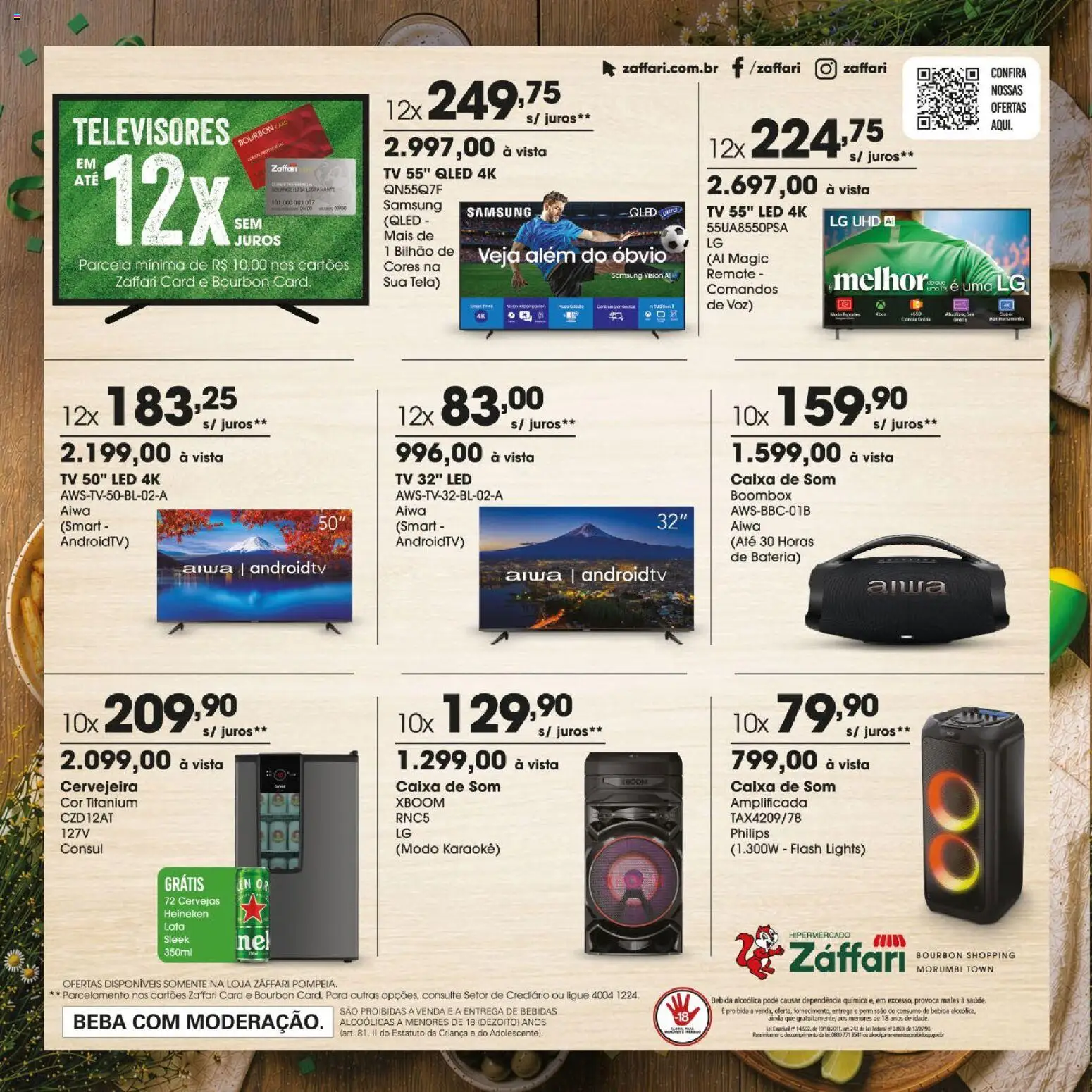 Zaffari Folheto - válido de 09.06.2026 | Página: 16 | Produtos: Caixa de som, Cervejeira, Caixa, Bateria