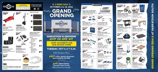 Preview of Princess Auto flyer - Grand opening from shop Princess Auto valid from Oct 6, 2026