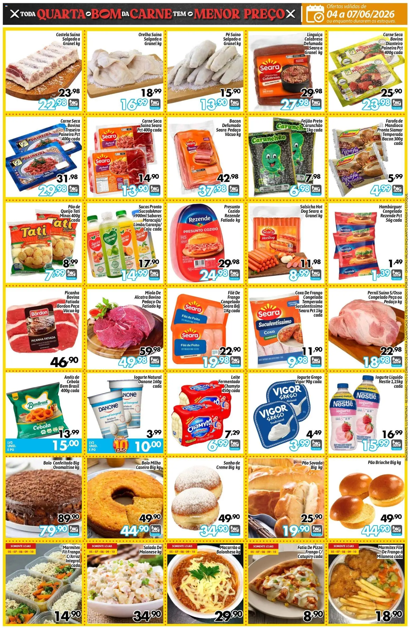 Big Compra Folheto - válido de 04.06.2026 | Página: 3 | Produtos: Cebola, Presunto, Bolo, Pá