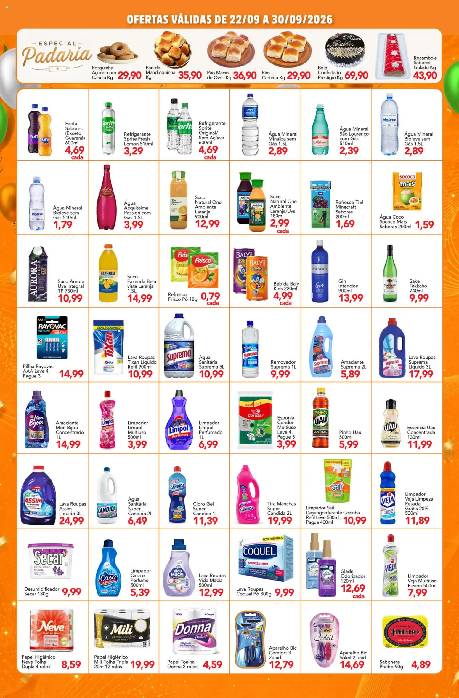 Supermercados Joanin Folheto - válido de 22/09/2026 | Página: 7 | Produtos: Cloro, Refresco, Minalba, Suco