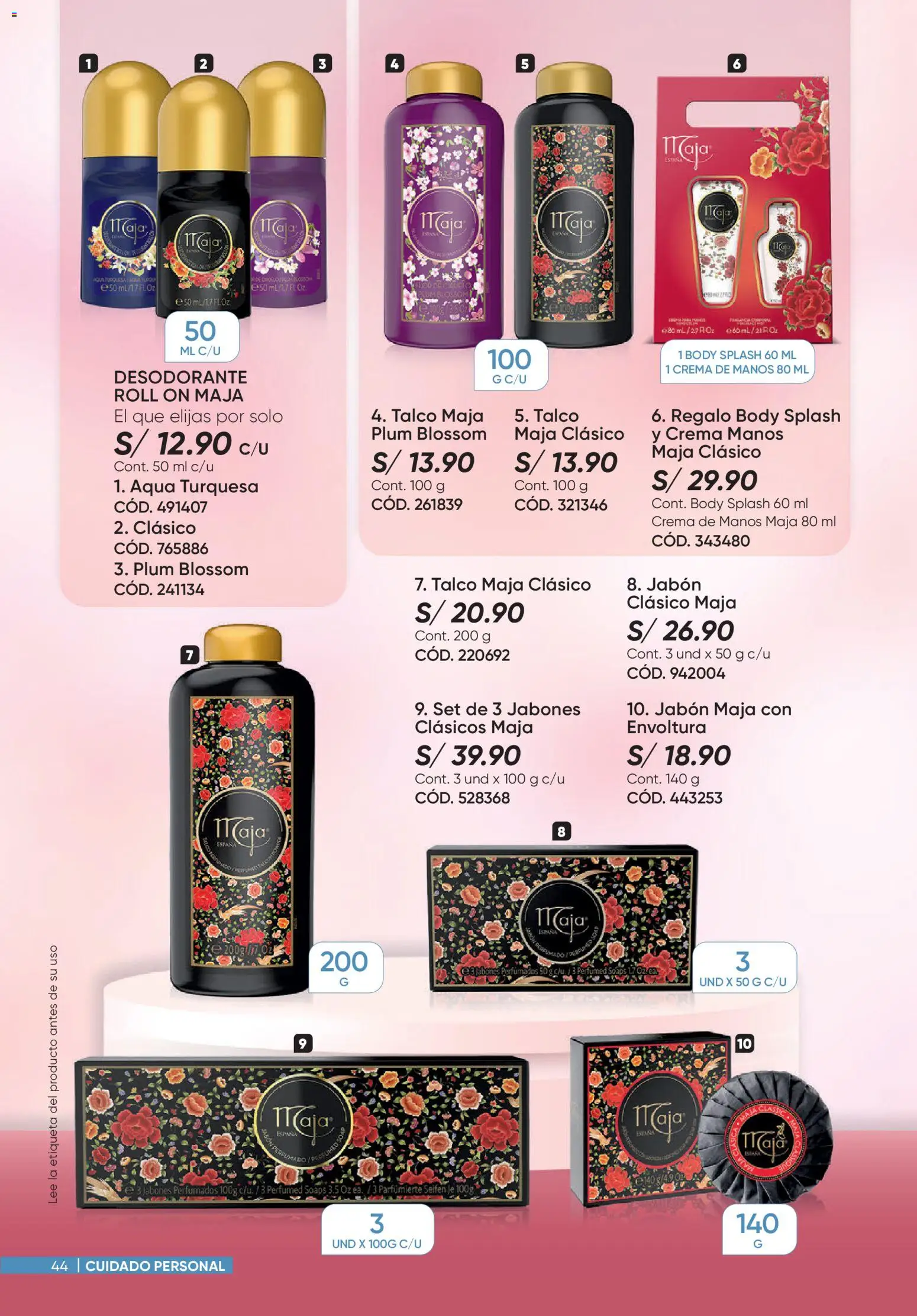 Catálogo Azzorti válido desde 14/08/2026 | Página: 44 | Productos: Crema de manos, Jabón, Desodorante, Crema