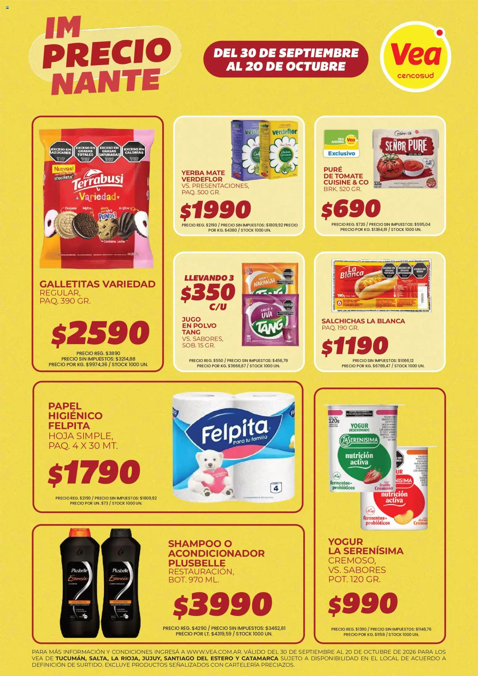 Vea Miércoles 30 de Septiembre Precios Rebajados