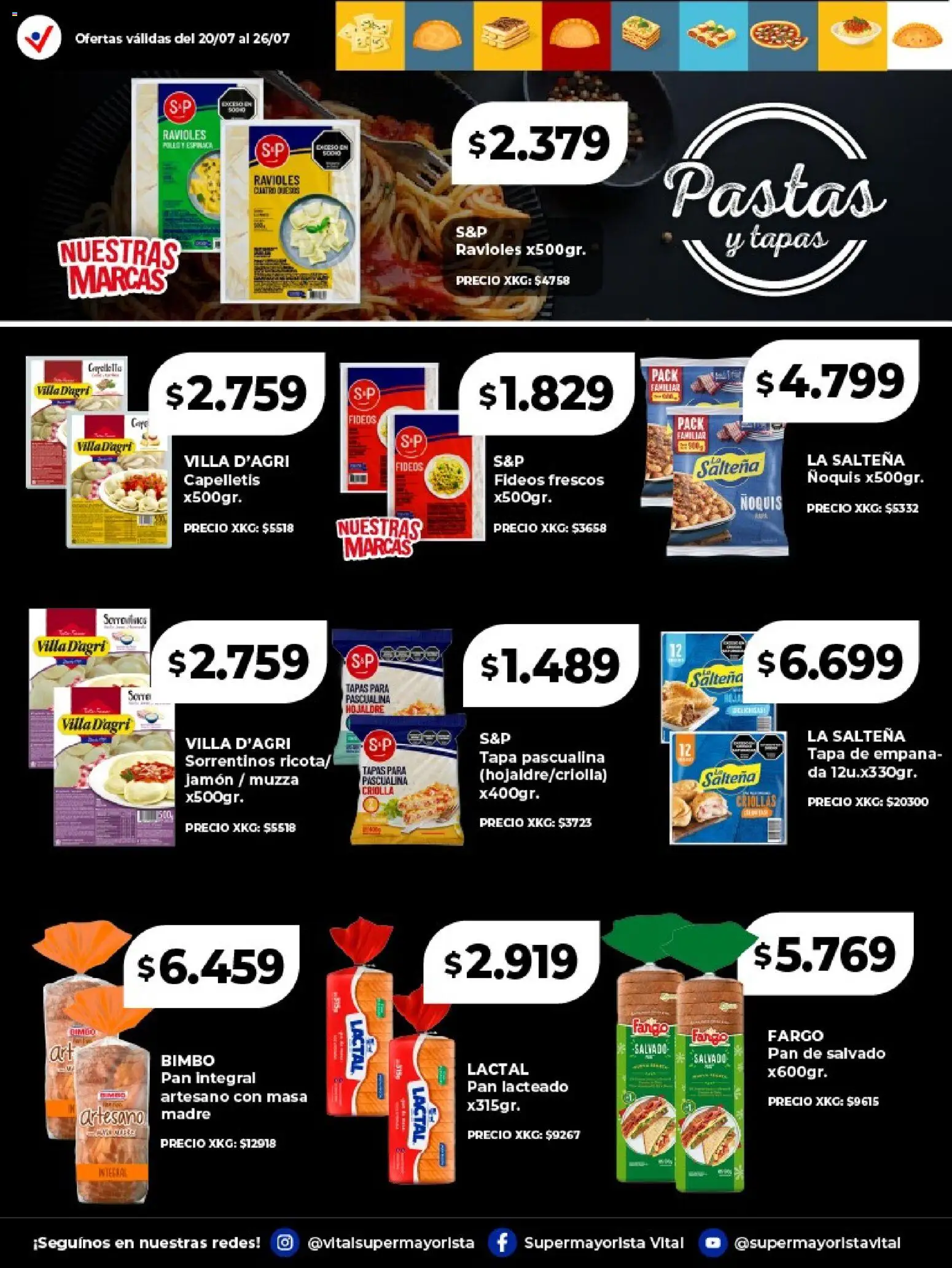 Vital - Especial de frescos │ válido desde el 20/07/2026 | Página: 6 | Productos: Pollo, Pan, Jamón, Ñoquis