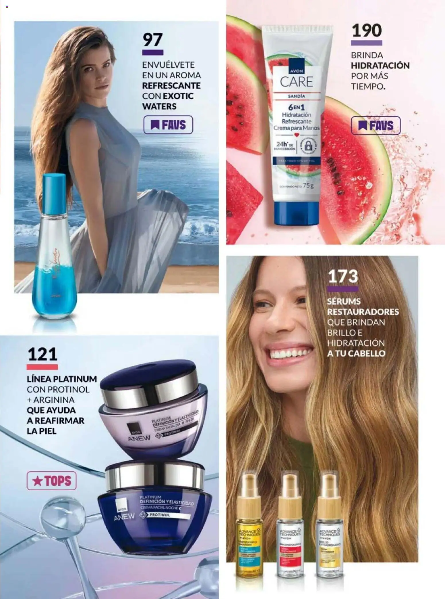 Nuevas ofertas de AVON válidas en toda la República Mexicana desde el 20/02/2026. ¡Encuentra las mejores ofertas en AVON campaña 4 2026! | Página: 11 | Productos: Crema para manos, Sandía, Crema, Brillo