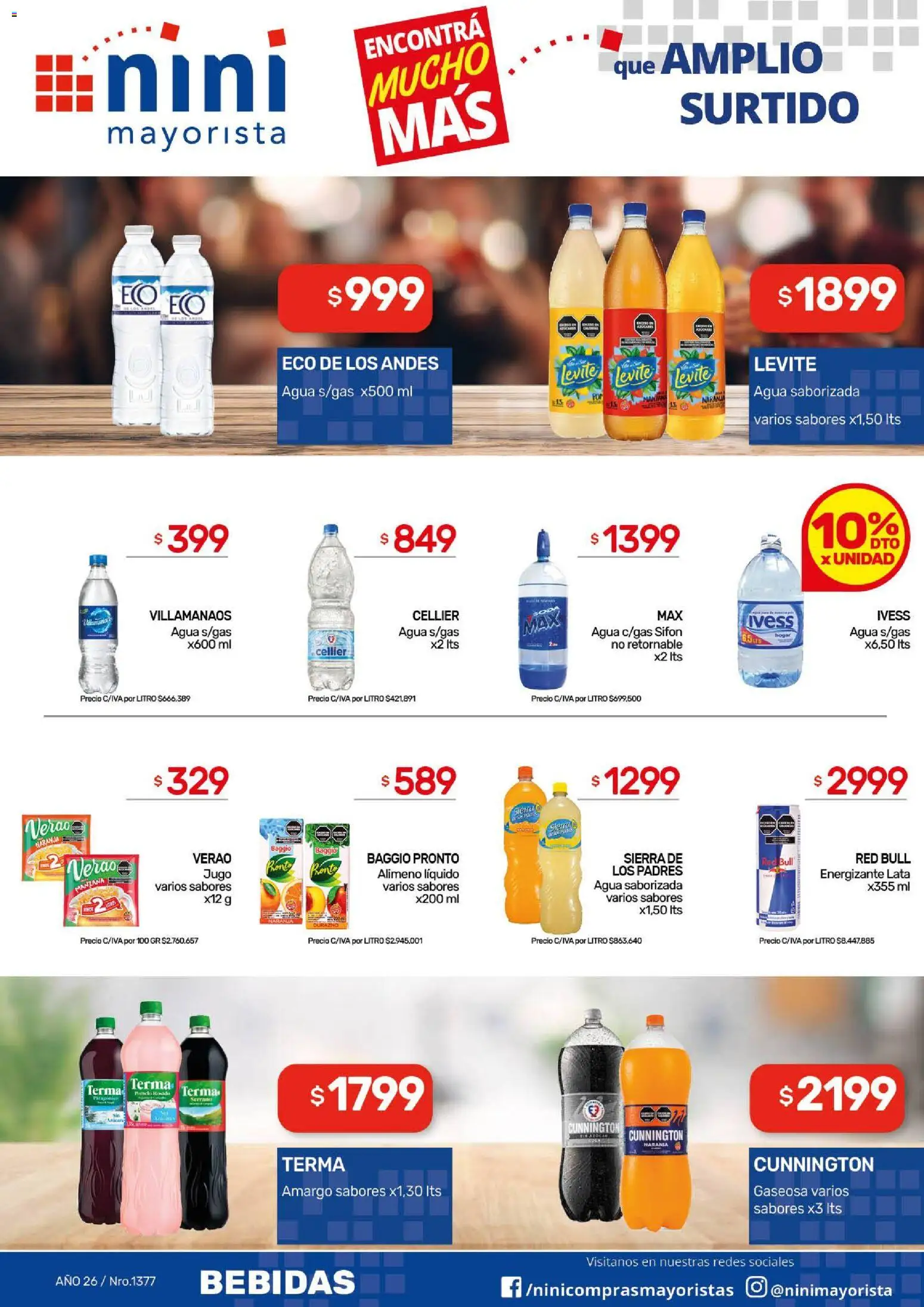 NINI Mayorista catálogo │ válido desde el 14/09/2026 | Página: 16 | Productos: Bebidas, Gaseosa, Soda, Sierra