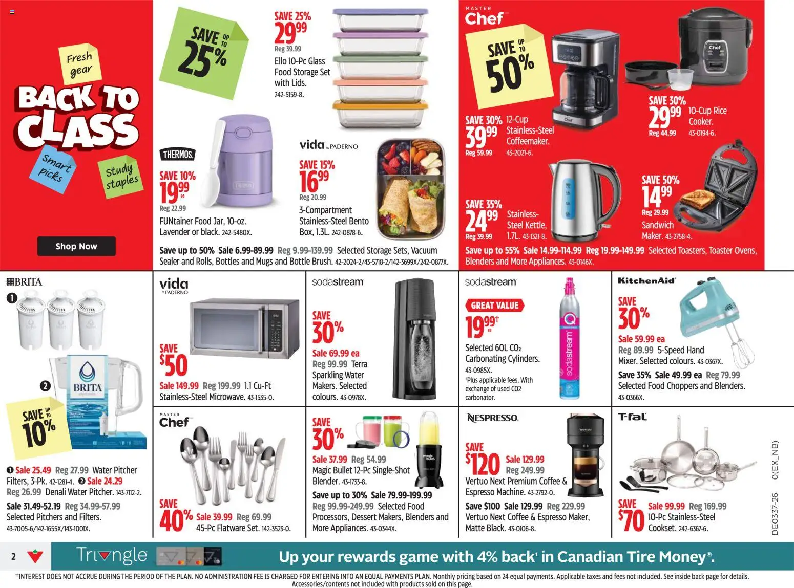 Canadian Tire flyer valid from Sep 10, 2026 | Page: 2 | Products: Rice, Water, Toaster, Dessert
