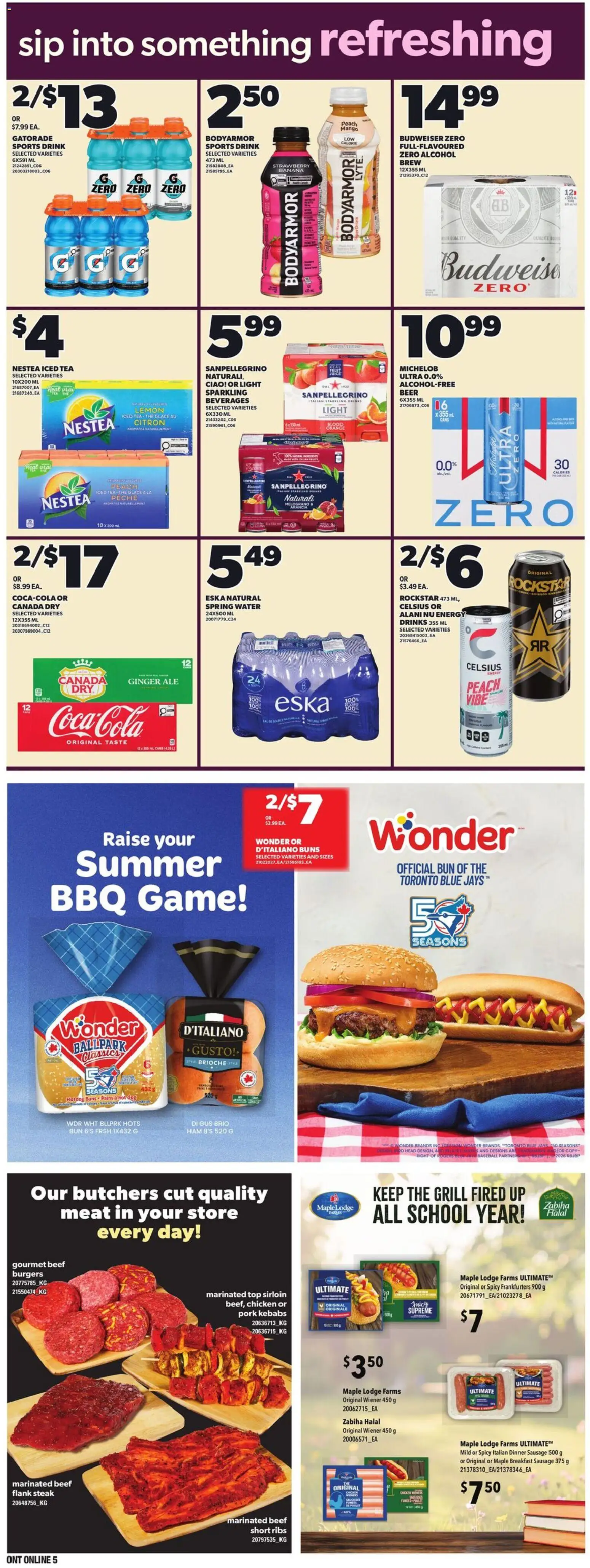 Loblaws flyer valid from Sep 10, 2026 | Page: 17 | Products: Game, Burgers, Alcohol, Sports drink