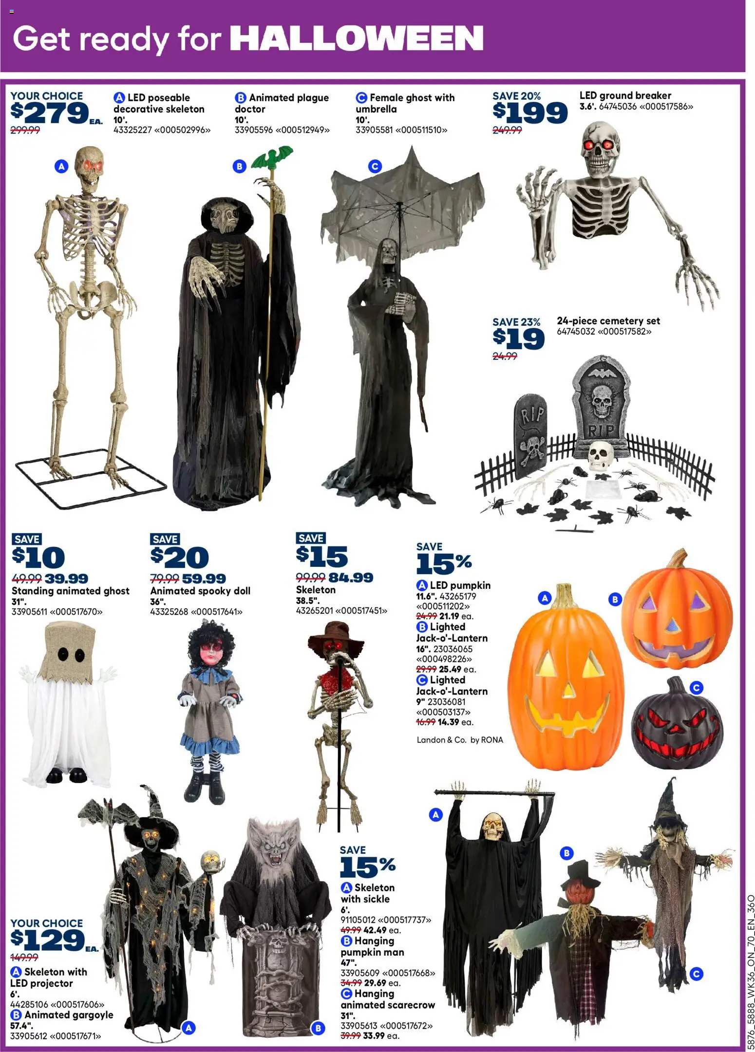 Rona flyer valid from Oct 1, 2026 | Page: 7 | Products: Umbrella, Pumpkin