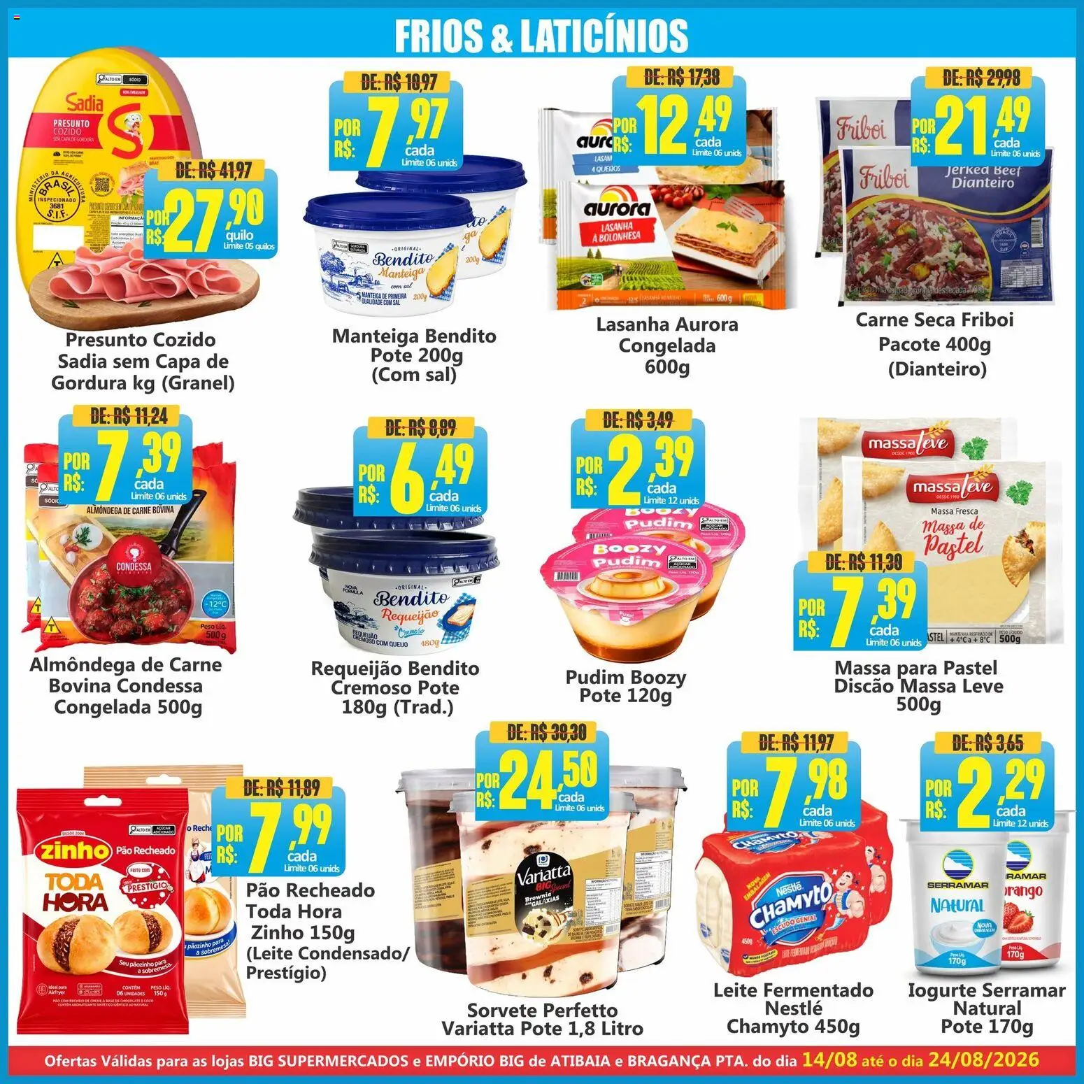 Big Supermercados Folheto - válido de 14/08/2026 | Página: 4 | Produtos: Coco, Carne bovina, Chocolate, Presunto