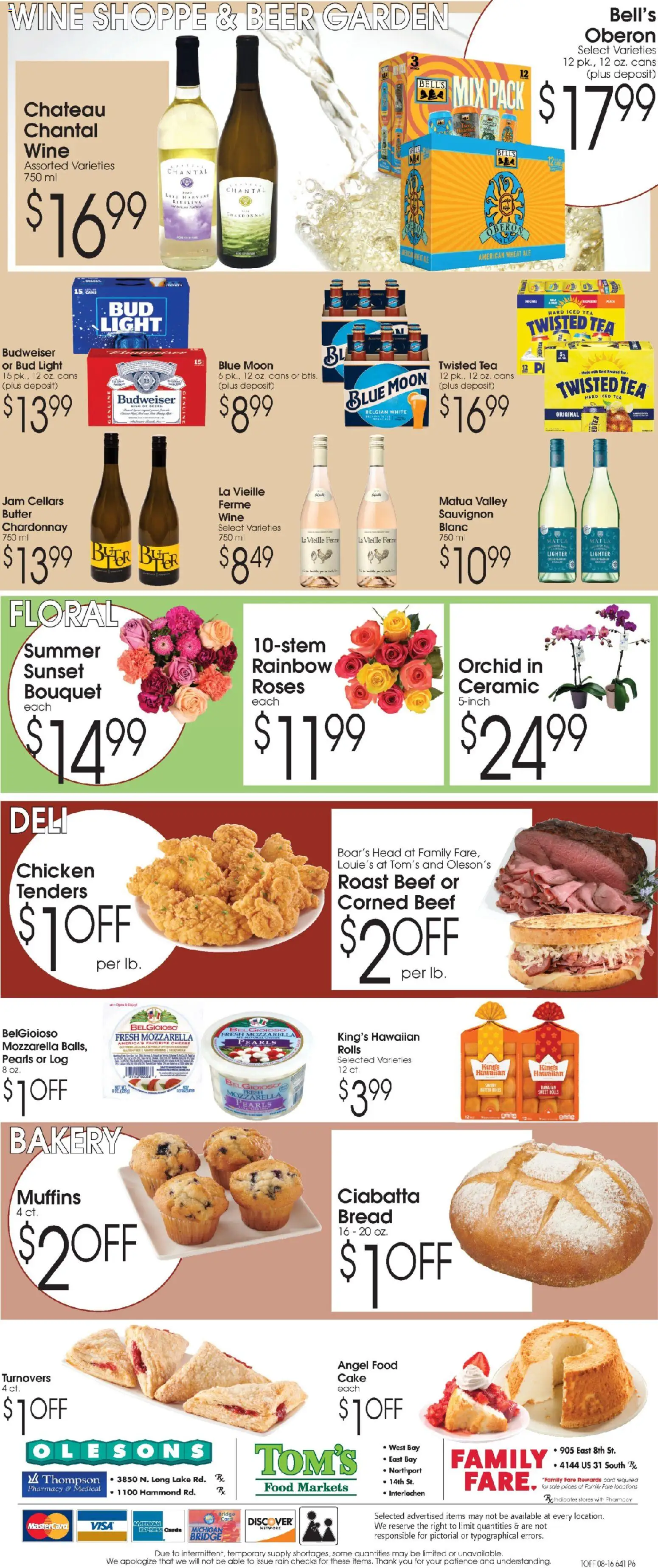 Family Fare Ad - valid from 08/16/2026 | Page: 6 | Products: Bakery, Ring, Bread, Lighter