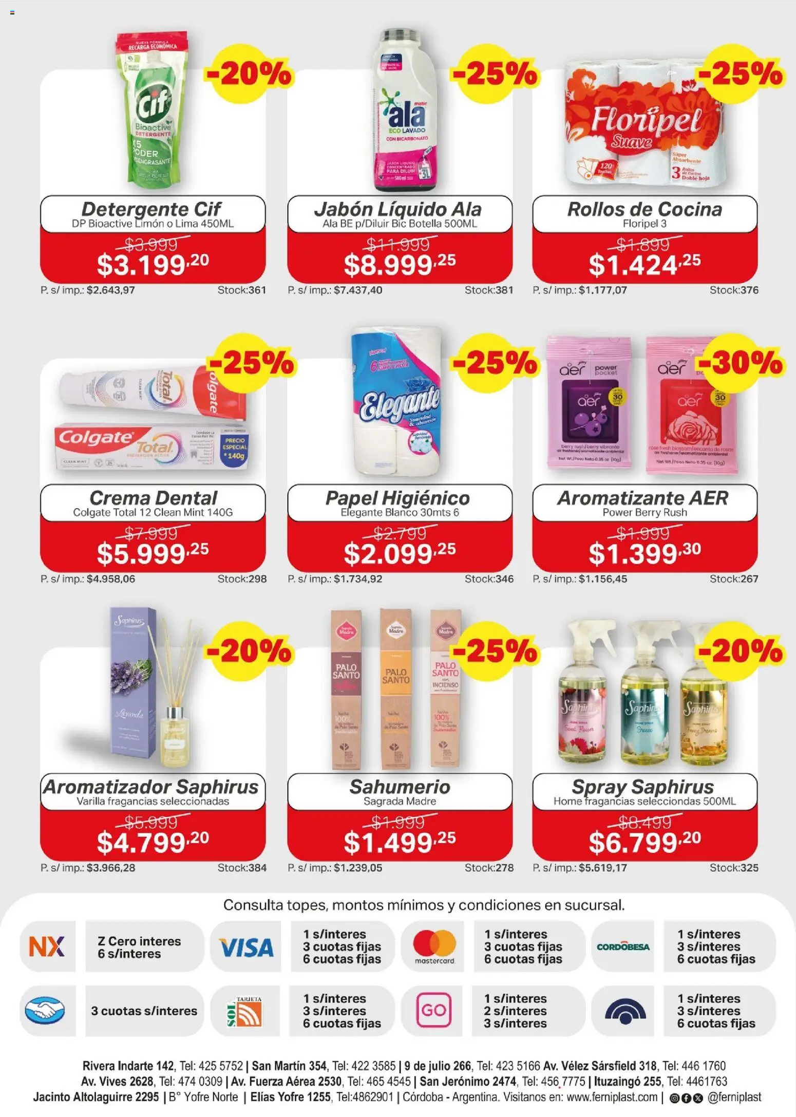 Ferniplast catálogo │ válido desde el 03/09/2026 | Página: 8 | Productos: Papel higiénico, Sahumerio, Jabón líquido, Rollos de cocina