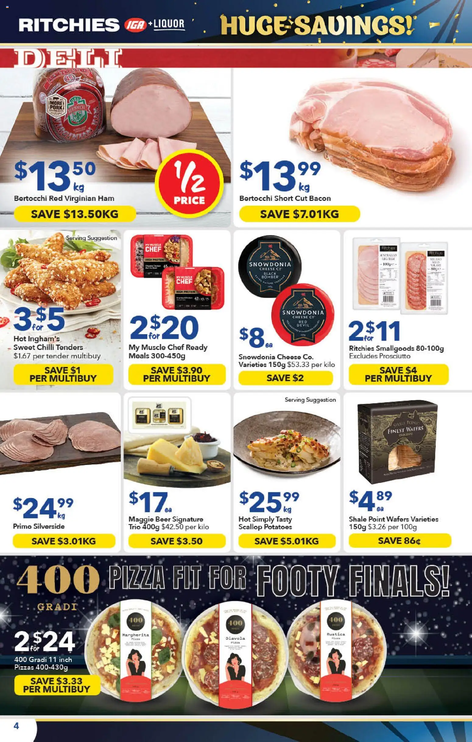 Ritchies catalogue - valid from 23/09/2026 | Page: 4 | Products: Bomber, Ham, Pizza, Potatoes