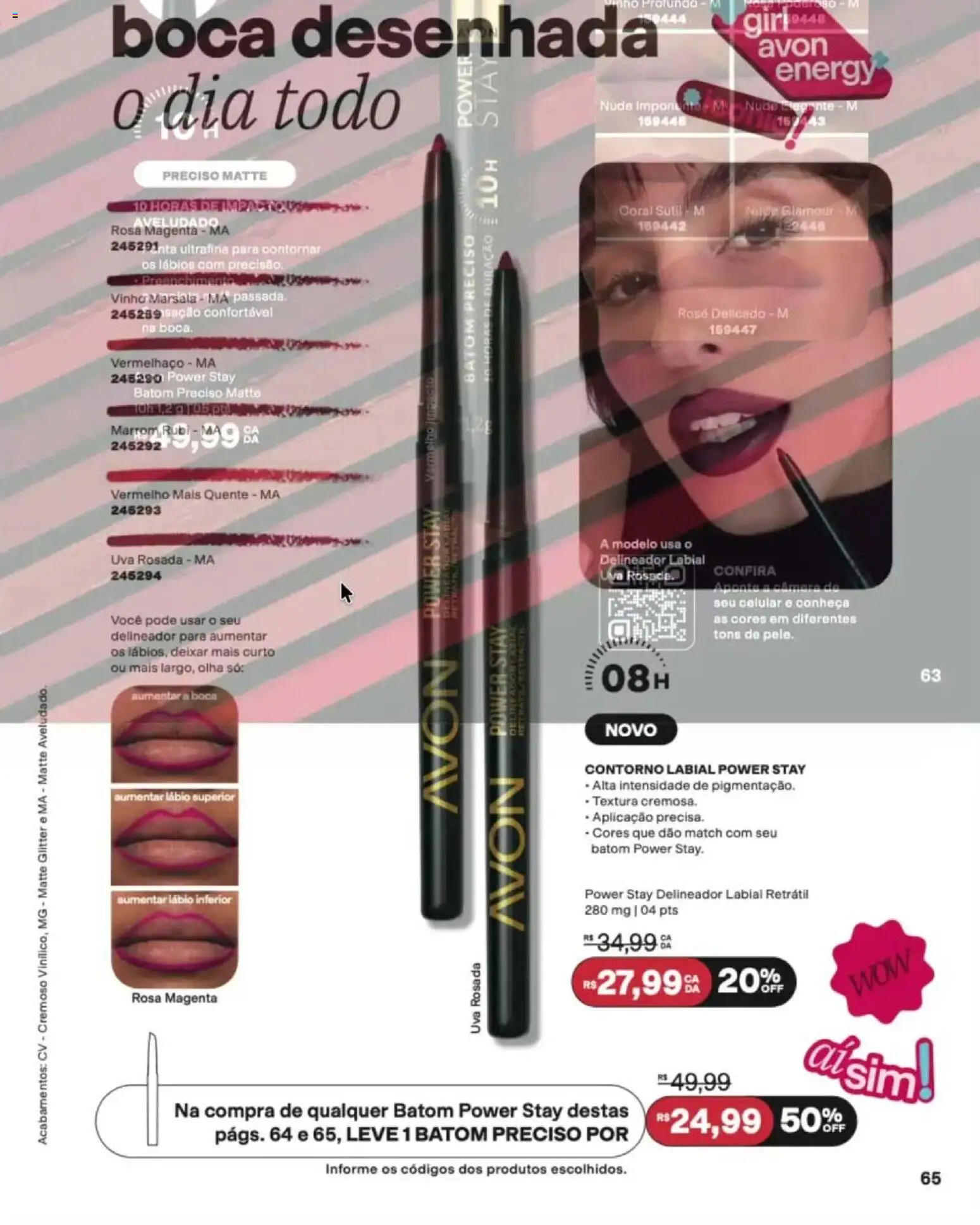 Avon Folheto - válido de 12/10/2026 | Página: 65 | Produtos: Celular, Delineador, Vinho, Câmera