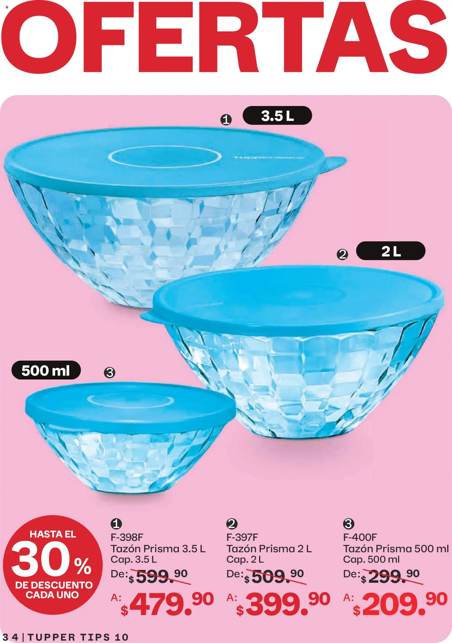 Nuevas ofertas de Tupperware válidas en toda la República Mexicana desde el 07/09/2026. ¡Encuentra las mejores ofertas en Tupperware catálogo! | Página: 34 | Productos: Tupper