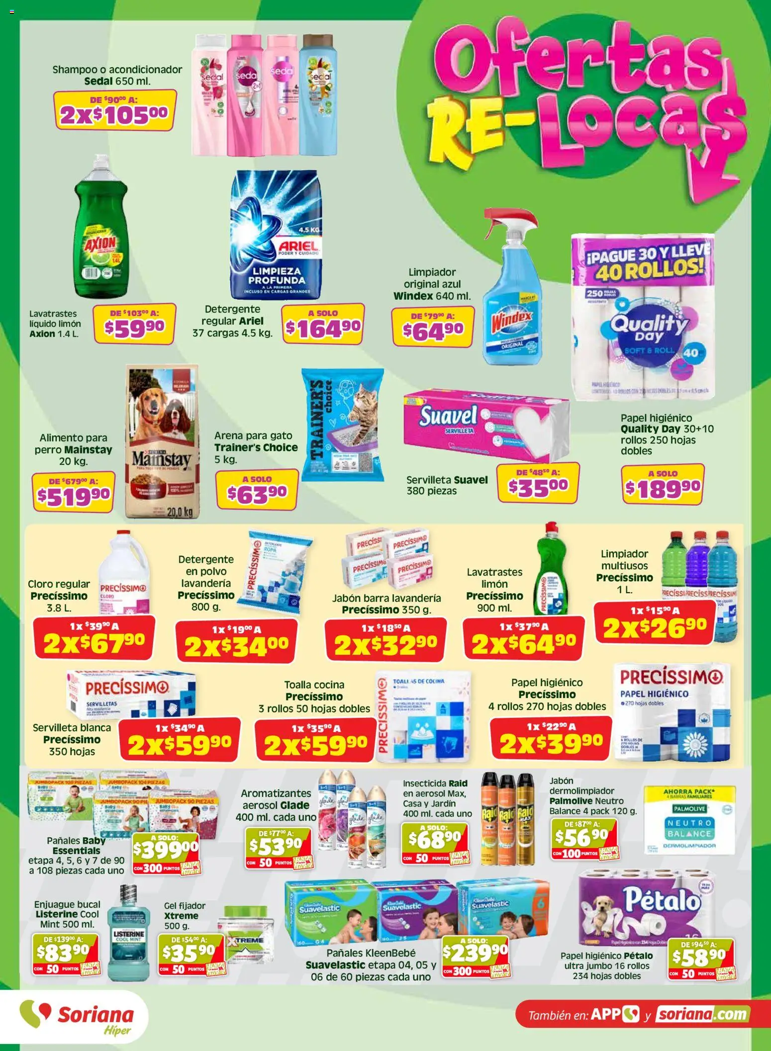 Nuevas ofertas de Soriana válidas en toda la República Mexicana desde el 26/06/2026. ¡Encuentra las mejores ofertas en Soriana Julio Regalado Híper Nacional! | Página: 7 | Productos: Limón, Fijador, Barra, Acondicionador