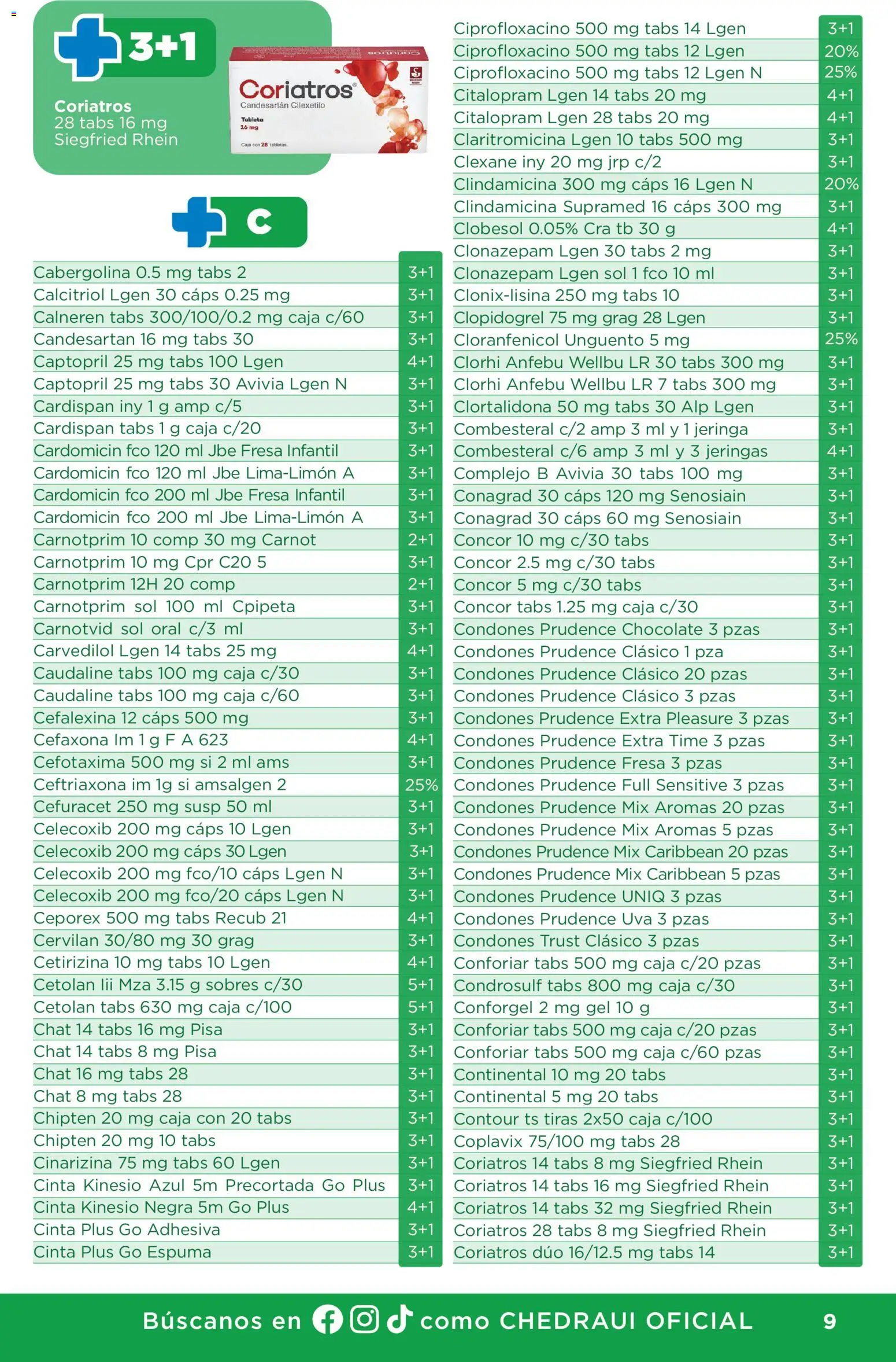 Nuevas ofertas de Chedraui válidas en toda la República Mexicana desde el 01/07/2026. ¡Encuentra las mejores ofertas en Chedraui folleto Plan de farmacia! | Página: 9 | Productos: Fresa, Uva, Espuma, Tableta