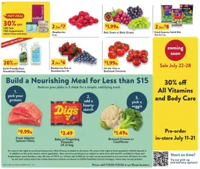 Preview of Fresh Thyme weekly ads valid from 07/15/2026 | Page: 8 | Products: Tomatoes, Strawberries, Potatoes, Blueberries