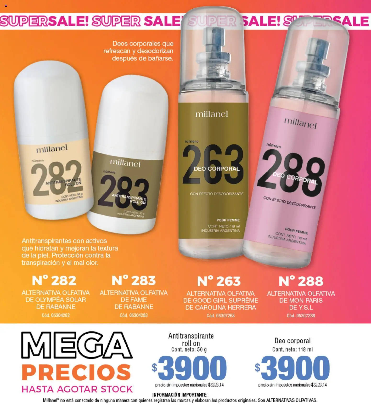Millanel - Catálogo │ válido desde el 20/07/2026 | Página: 104 | Productos: Antitranspirante