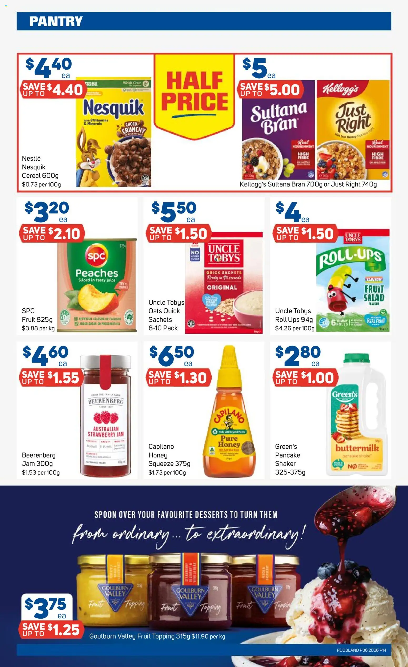 Foodland catalogue - valid from 02/09/2026 | Page: 14 | Products: Juice, Desserts, Fruit, UPS
