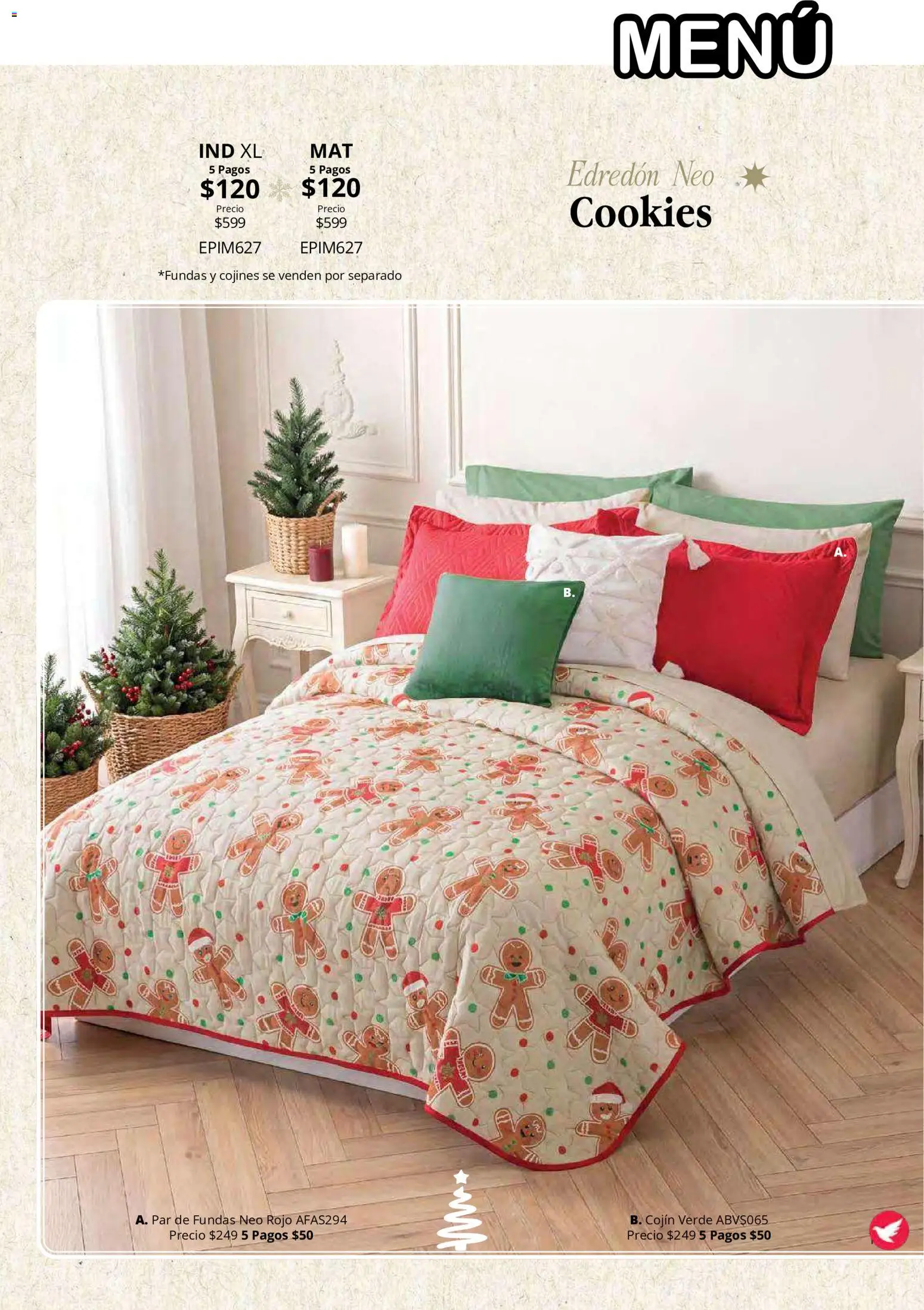 Nuevas ofertas de Colchas Concord válidas en toda la República Mexicana desde el 01/08/2026. ¡Encuentra las mejores ofertas en Colchas Concord catálogo Colección Navideña! | Página: 3 | Productos: Juego, Funda, Dulce