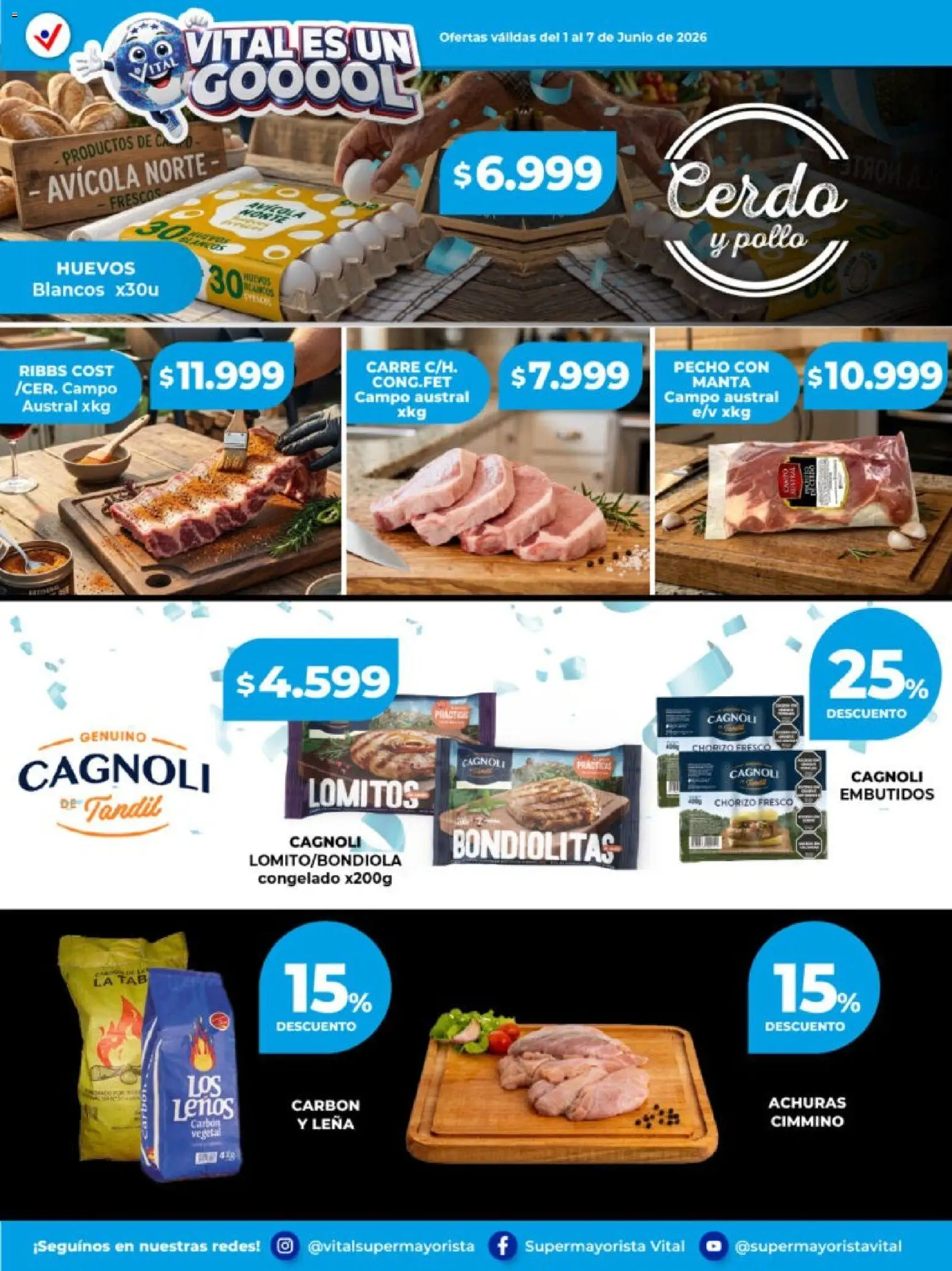 Vital - Especial de frescos │ válido desde el 01.06.2026 | Página: 3 | Productos: Huevos, Chorizo, Cerdo