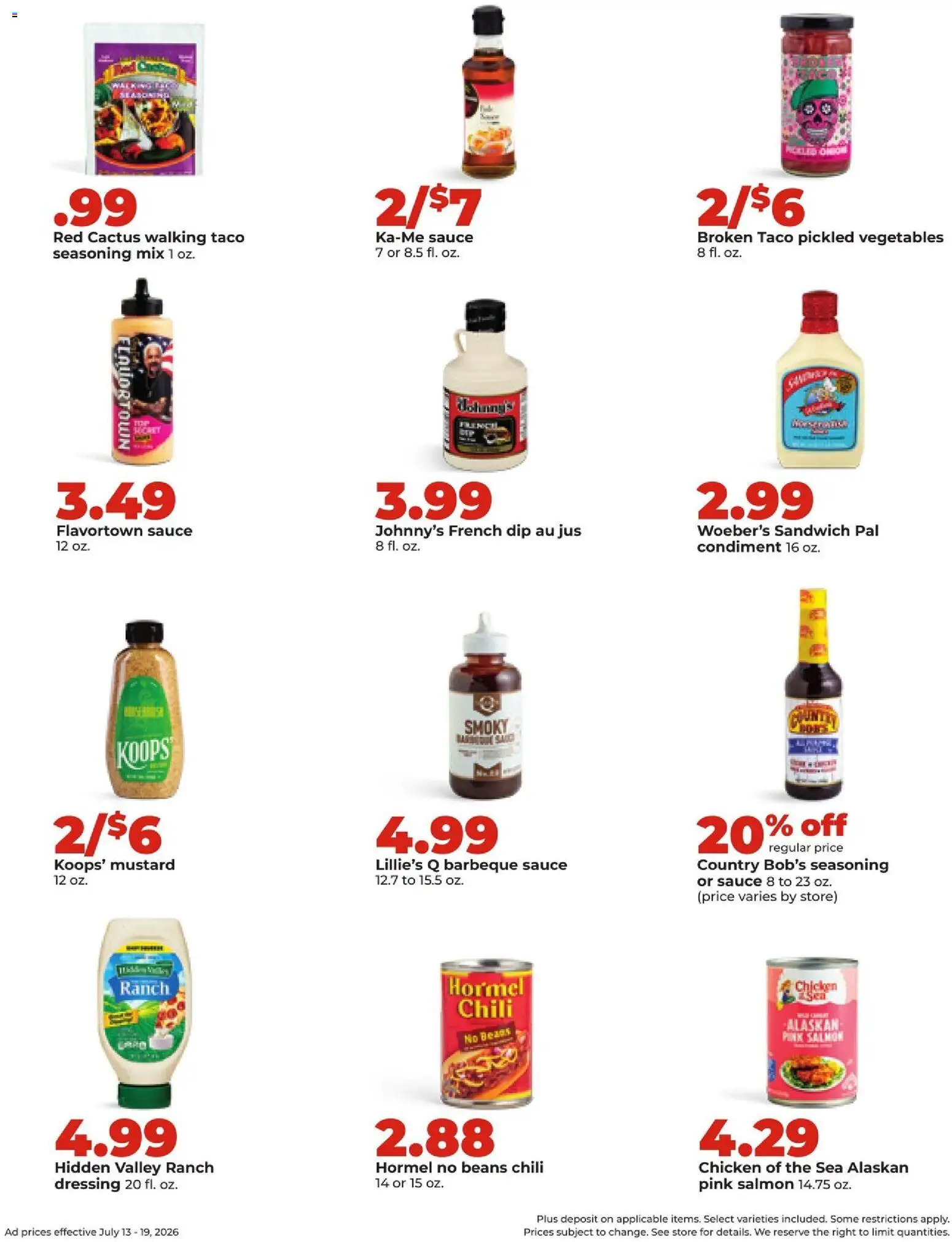 HyVee Weekly Ad - valid from 07/13/2026 | Page: 25 | Products: Vegetables, Sauce
