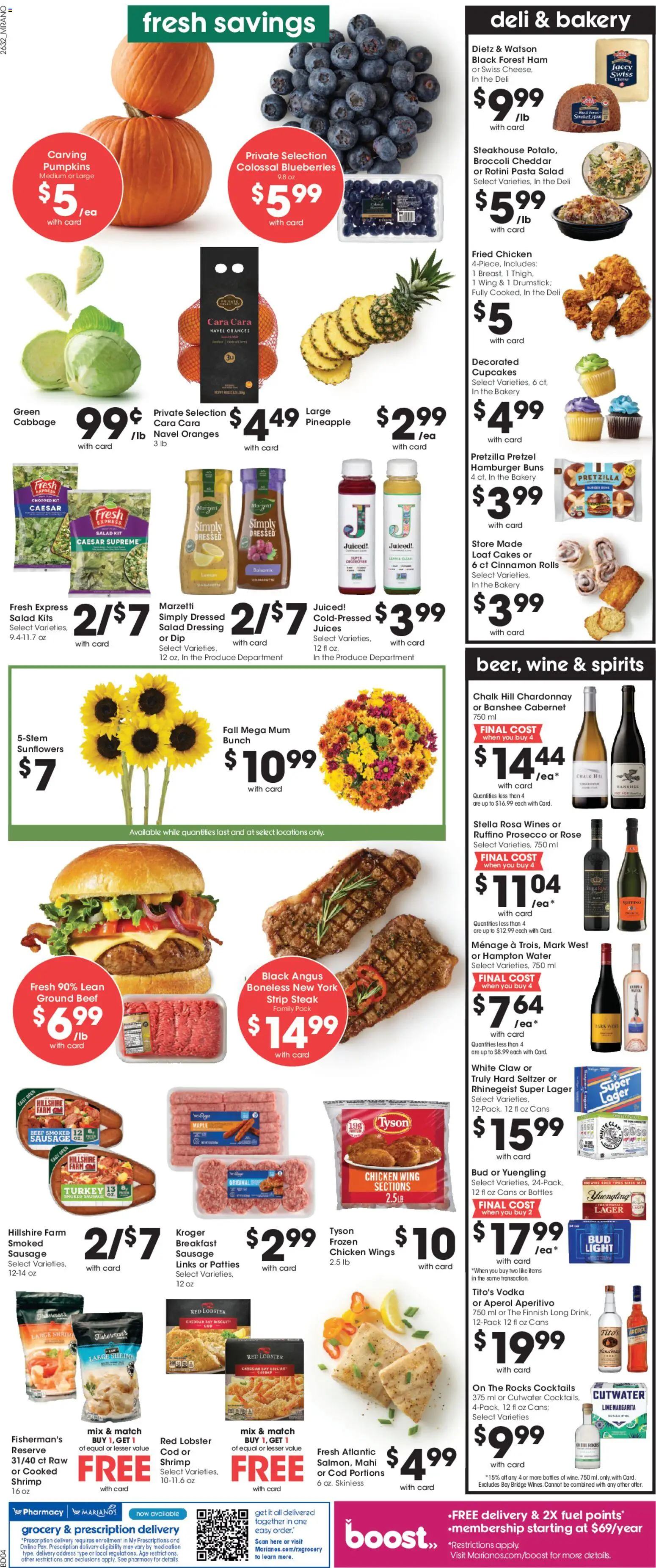Mariano's Weekly Ad - valid from 09/09/2026 | Page: 11 | Products: Cheese, Beef, Pasta, Salad