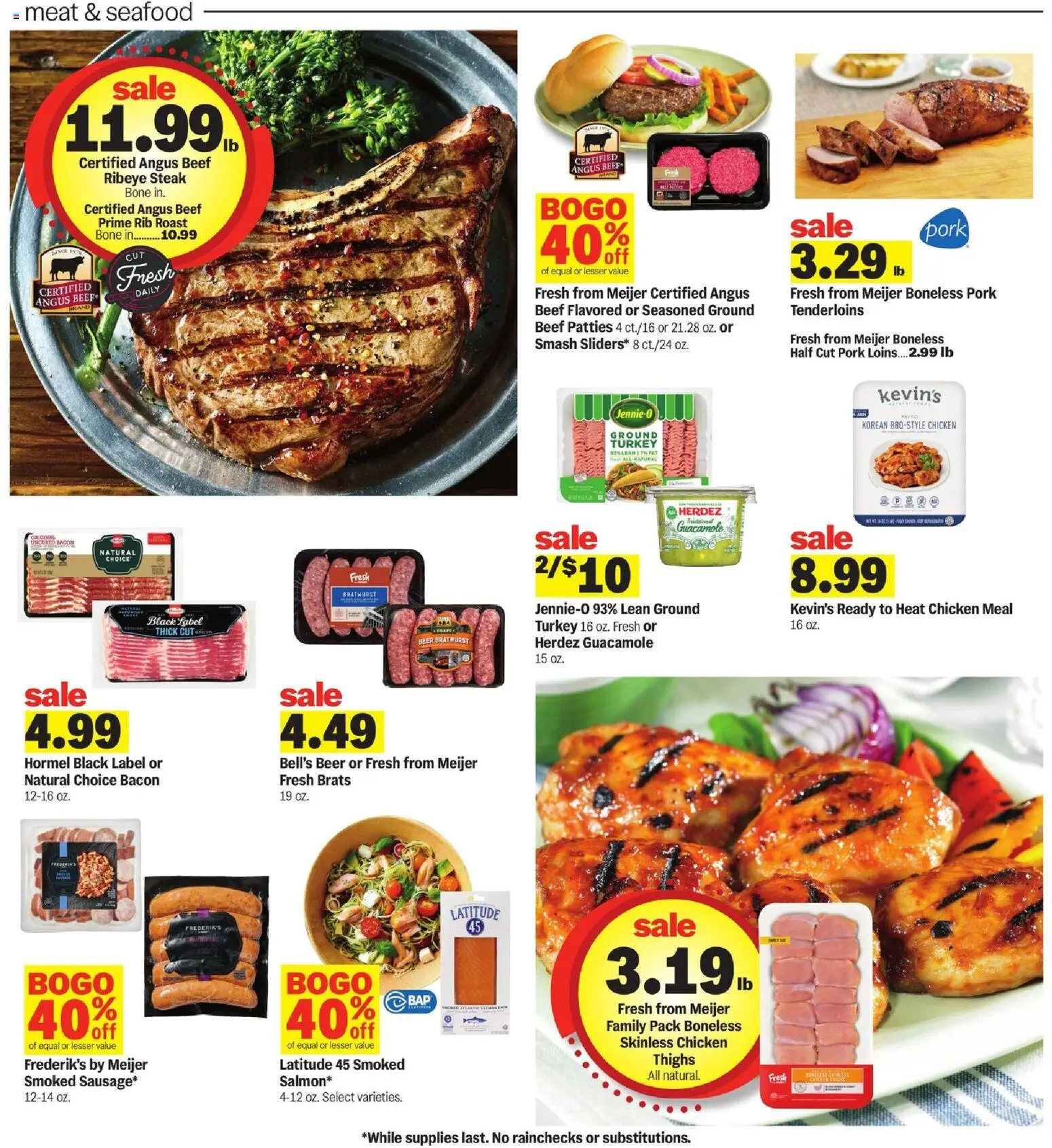 Meijer Weekly Ad - valid from 15.04.2026 | Page: 5 | Products: Beer, Pork, Beef, Seafood