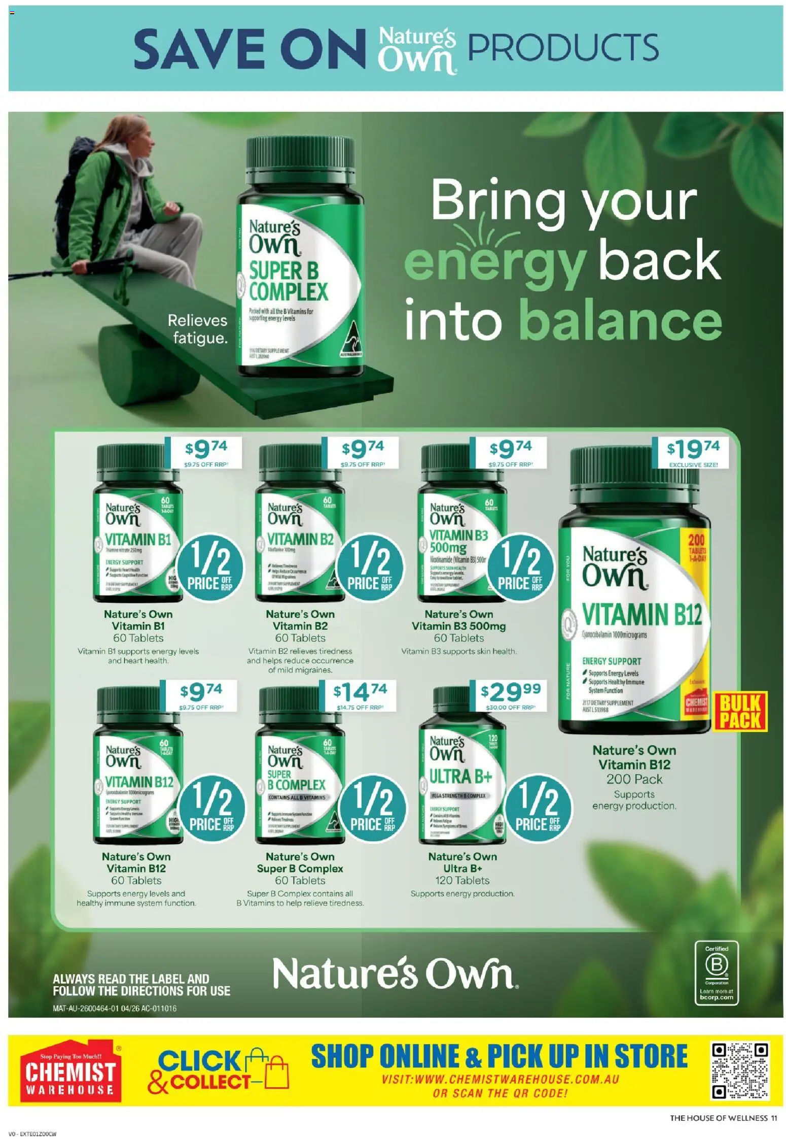 Chemist Warehouse catalogue - valid from 09/07/2026 | Page: 11 | Products: Tablets, Vitamin