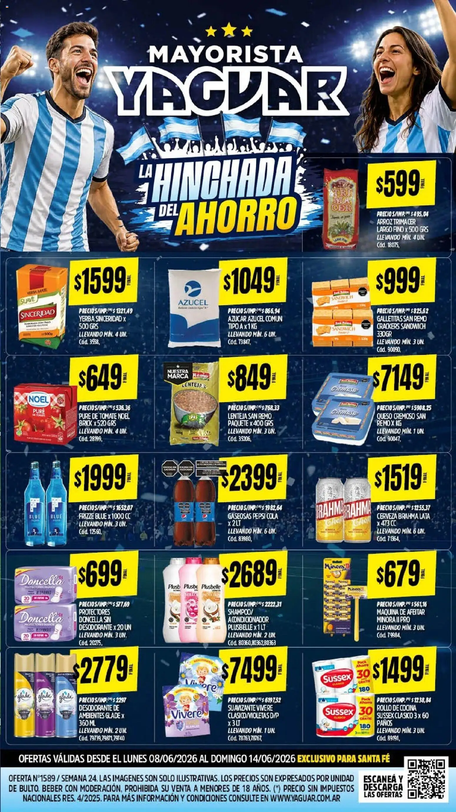 Yaguar - Oferta Semanal Santa Fé │ válido desde el 08.06.2026 | Página: 2 | Productos: Mate, Maquina de afeitar, Cerveza, Suavizante