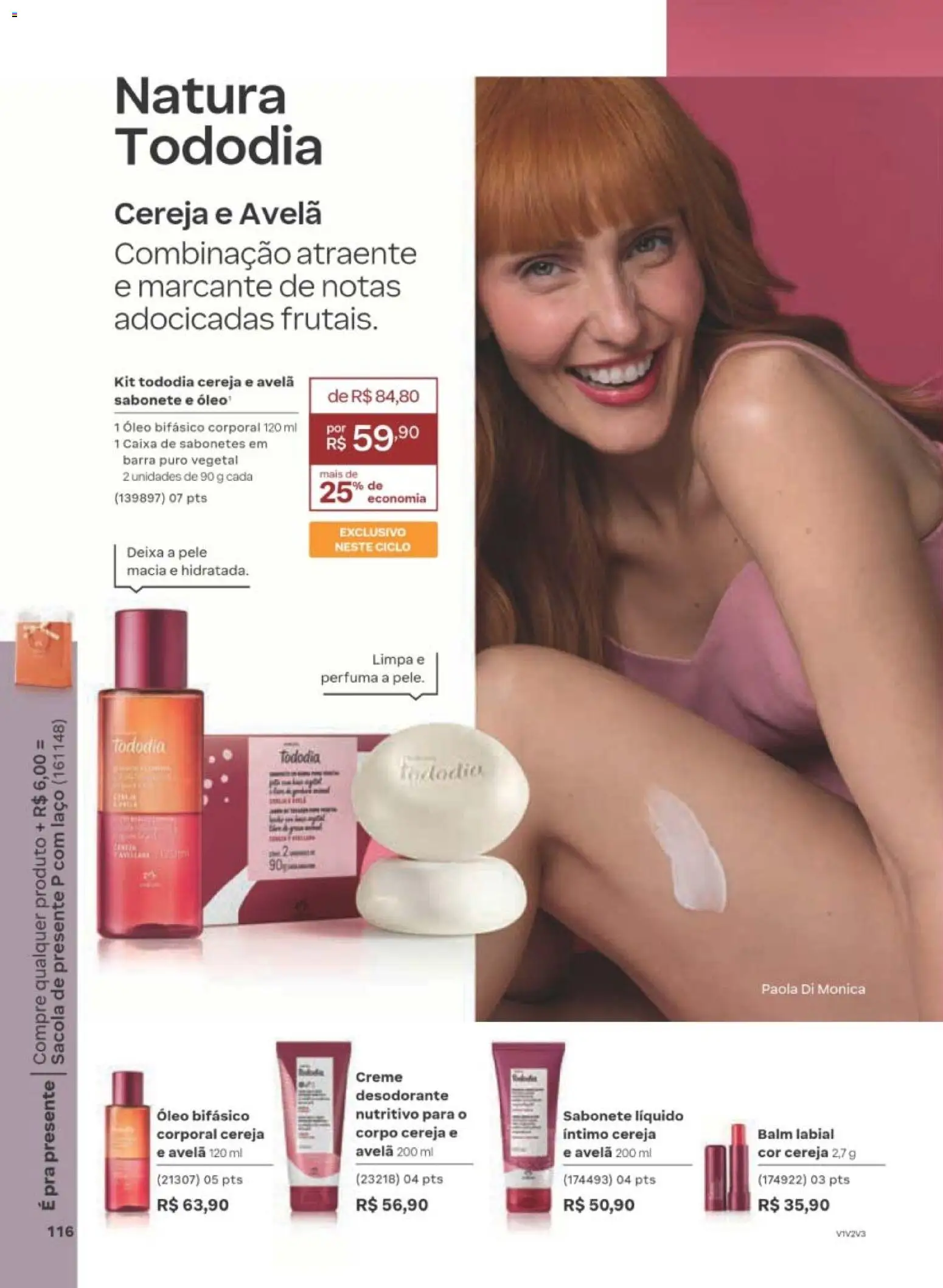 Natura Folheto - válido de 29/06/2026 | Página: 116 | Produtos: Cereja, Desodorante, Óleo, Avelã