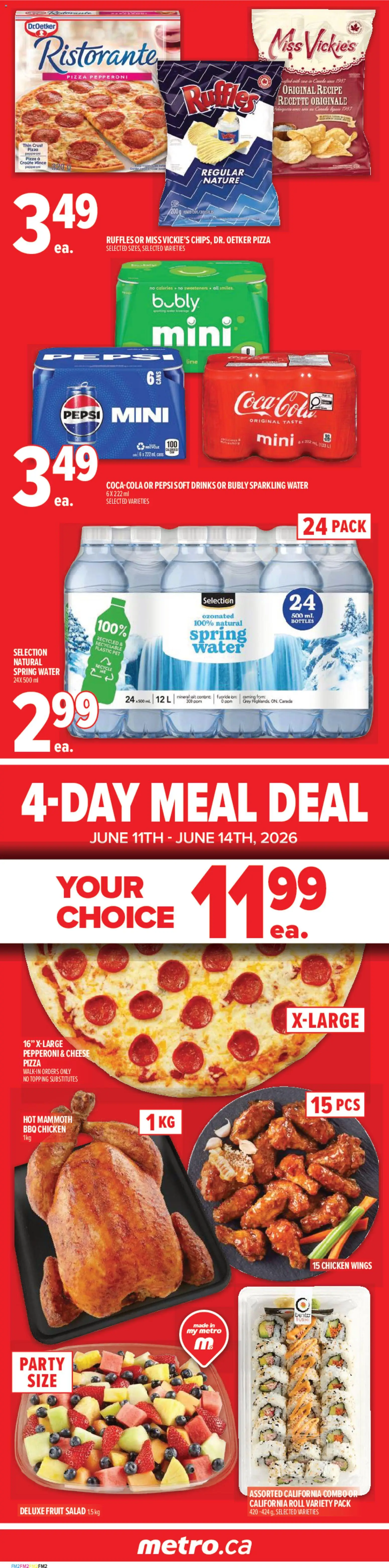 Metro flyer valid from 11.06.2026 | Page: 3 | Products: Salad, Cheese, Pizza, Chicken