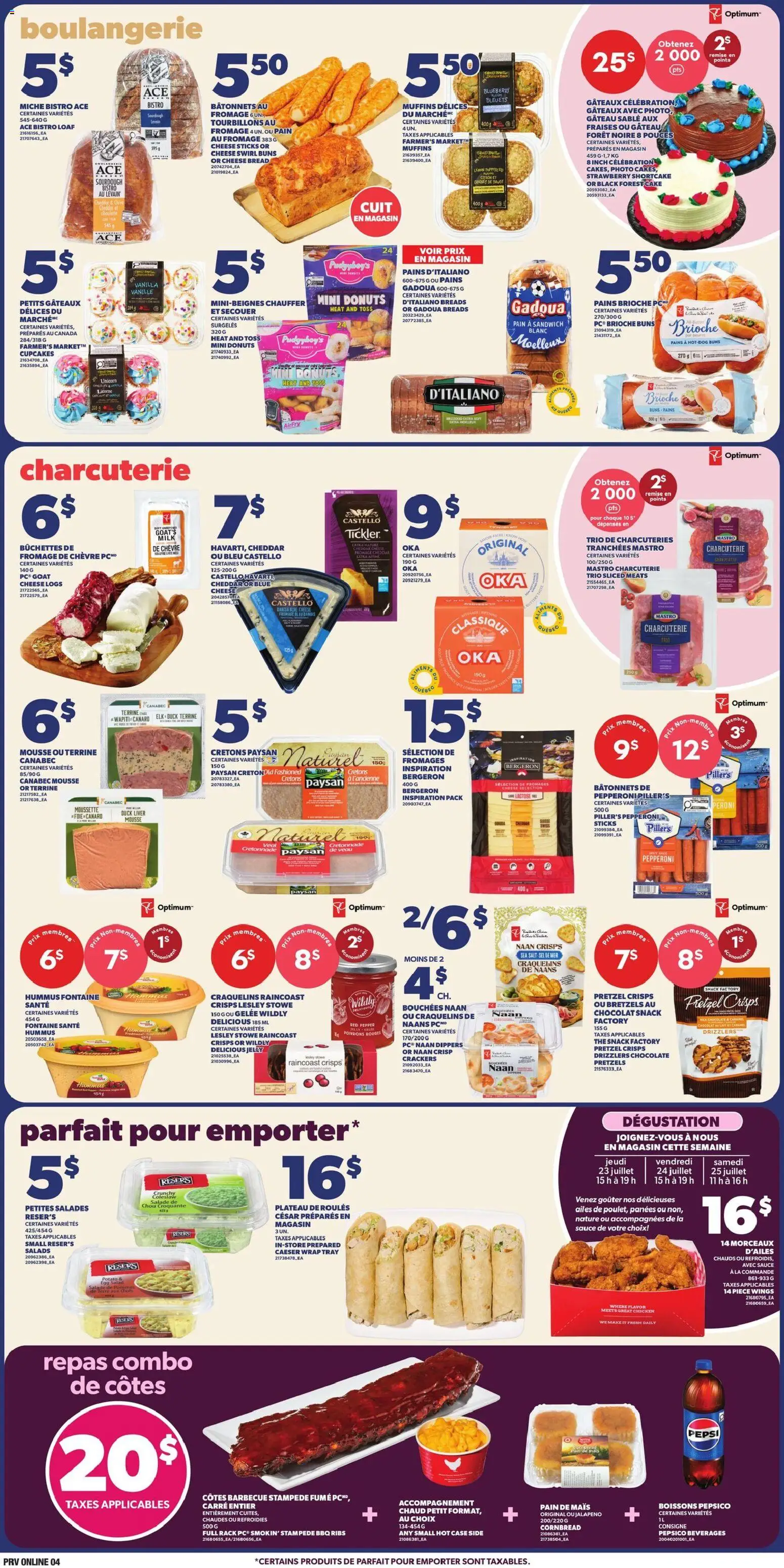 Provigo flyer valid from Jul 23, 2026 | Page: 5 | Products: Hat, Salad, Case, Bread