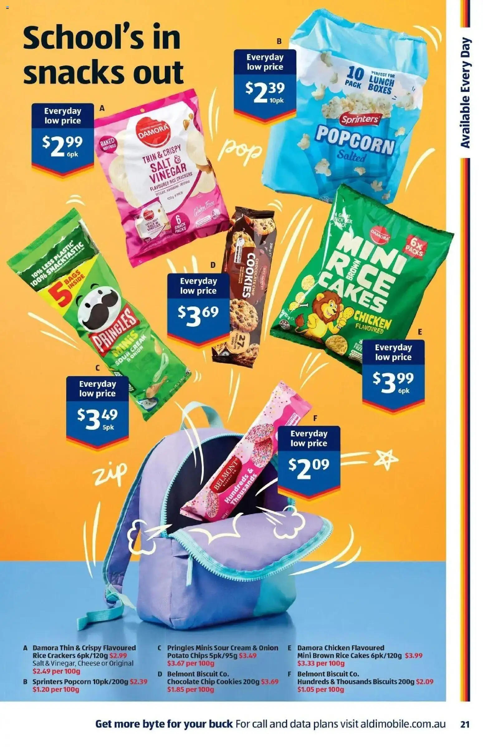 Aldi catalogue - valid from 07/10/2026 | Page: 21 | Products: Snacks, Chicken, Sour cream, Brown rice