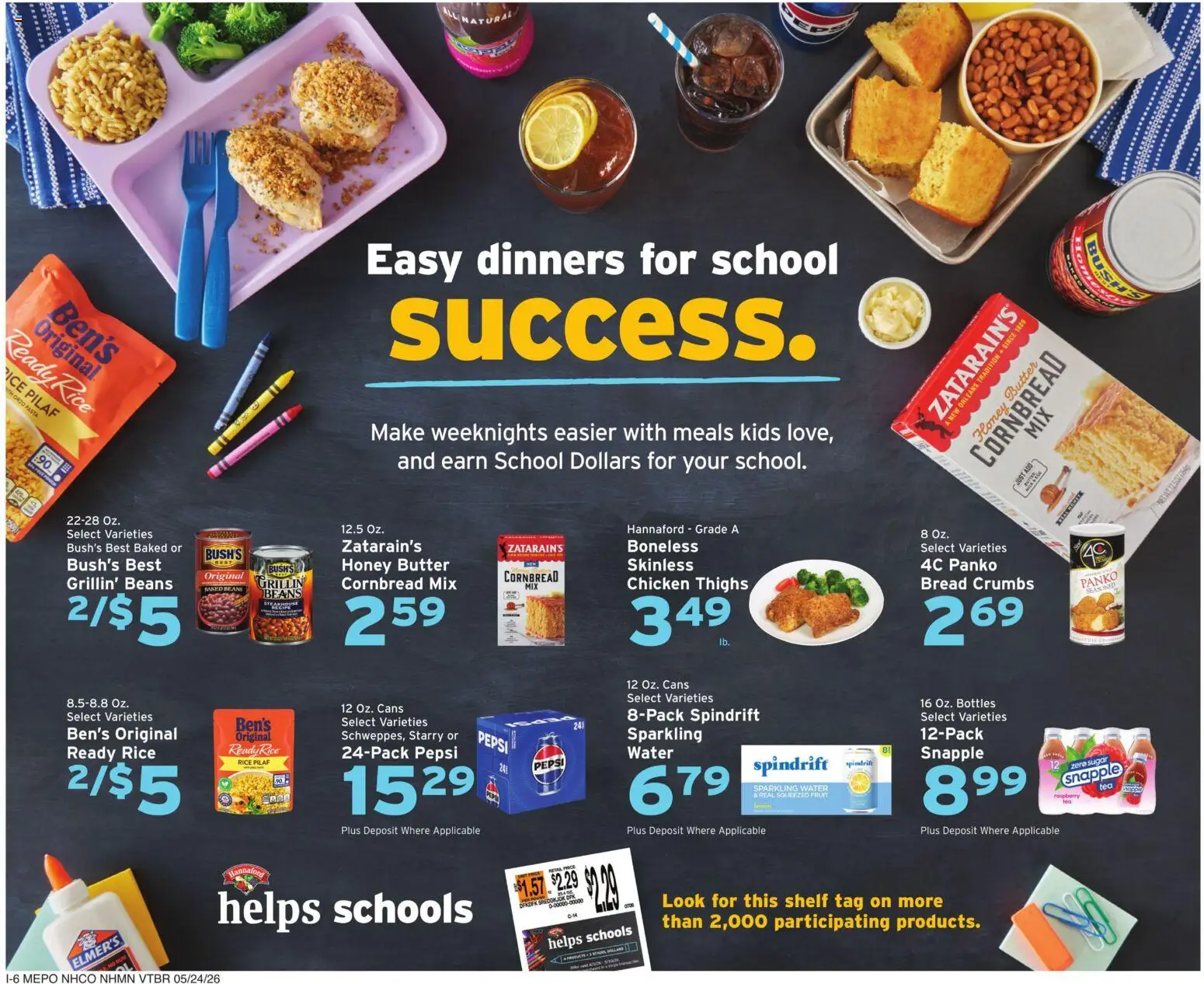 Hannaford Weekly Ad - valid from 24.05.2026 | Page: 14 | Products: Bread, Rice, Water, Sugar