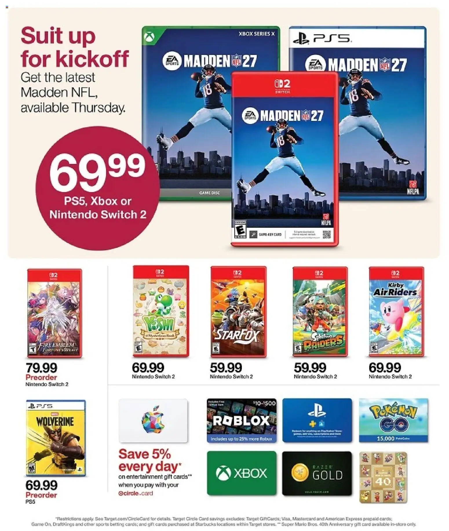 Target Weekly Ad - valid from 08/09/2026 | Page: 16 | Products: Switch, Xbox, Game, Nintendo