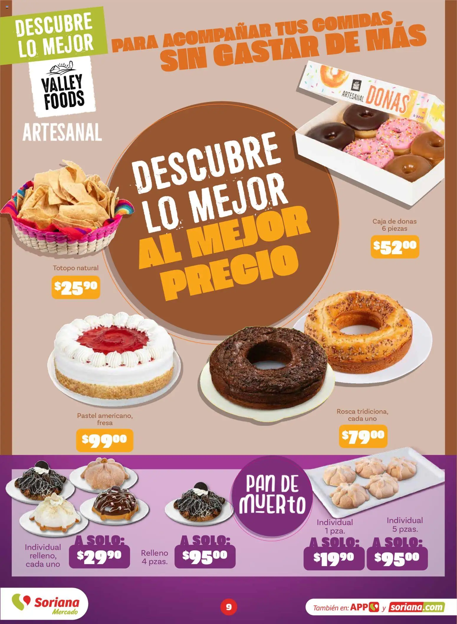 Nuevas ofertas de Soriana válidas en toda la República Mexicana desde el 18/09/2026. ¡Encuentra las mejores ofertas en Soriana Súper - Descubre lo mejor al mejor precio! | Página: 9 | Productos: Fresa, Pan, Pastel, Caja