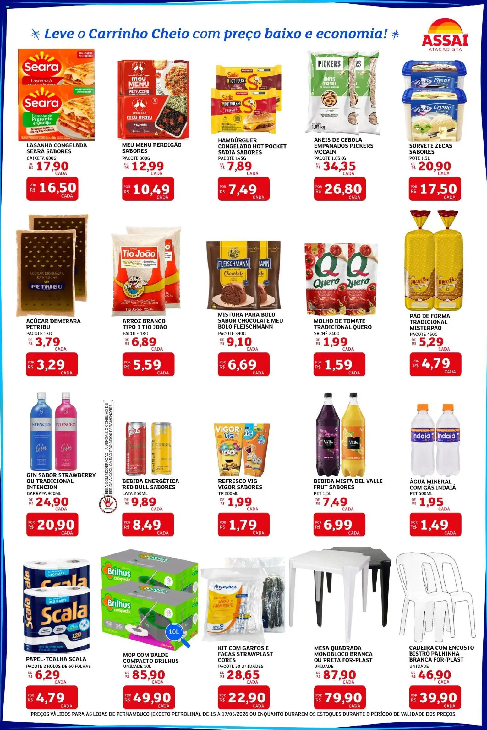 Assaí Atacadista Folheto - válido de 15.05.2026 | Página: 2 | Produtos: Molho de tomate, Faca, Creme, Baixo