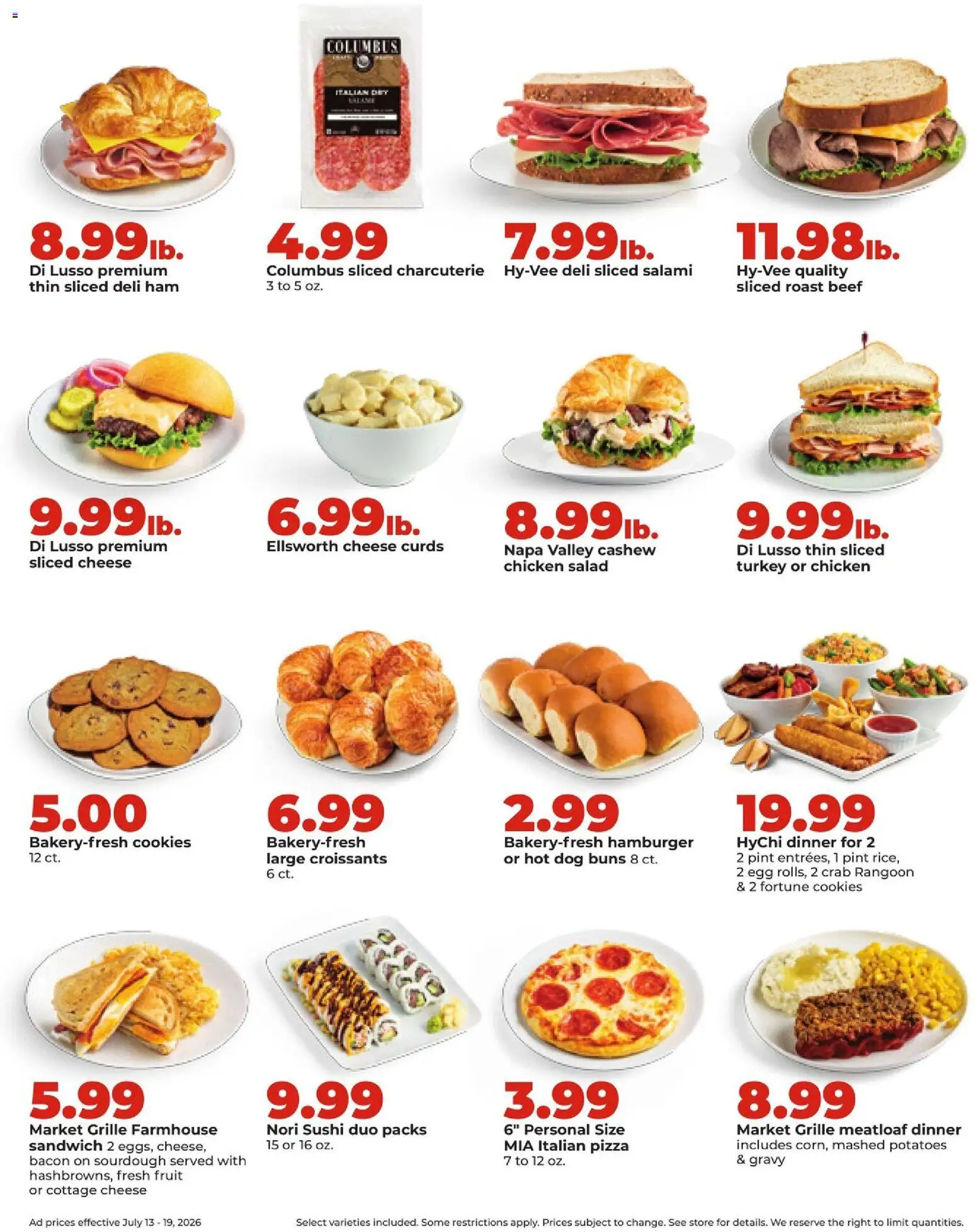 HyVee Weekly Ad - valid from 07/13/2026 | Page: 16 | Products: Cheese, Pizza, Salad, Potatoes