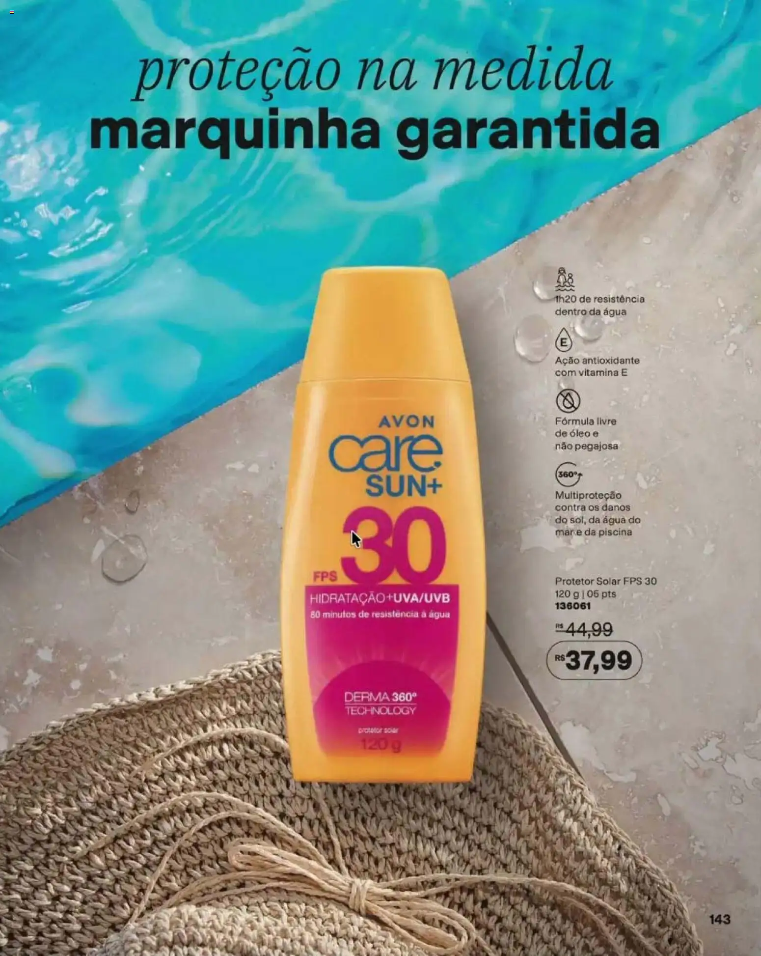 Avon Folheto - válido de 12/10/2026 | Página: 145 | Produtos: Protetor solar, Óleo, Água, Piscina