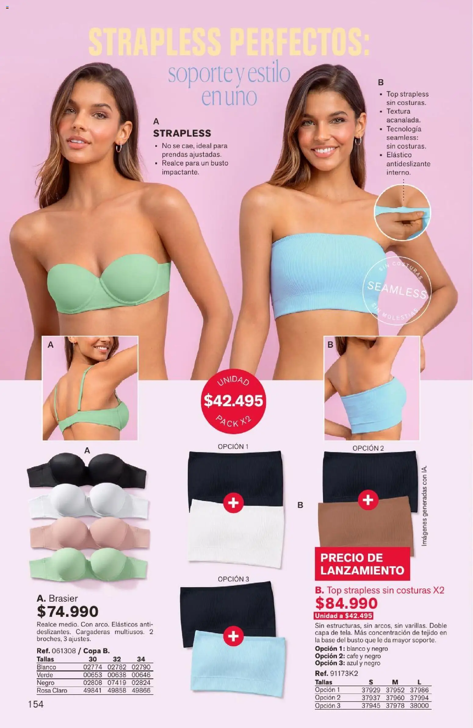 Leonisa revista - valida desde el 04/08/2026 | Página: 154 | Productos: Brasier, Top, Café