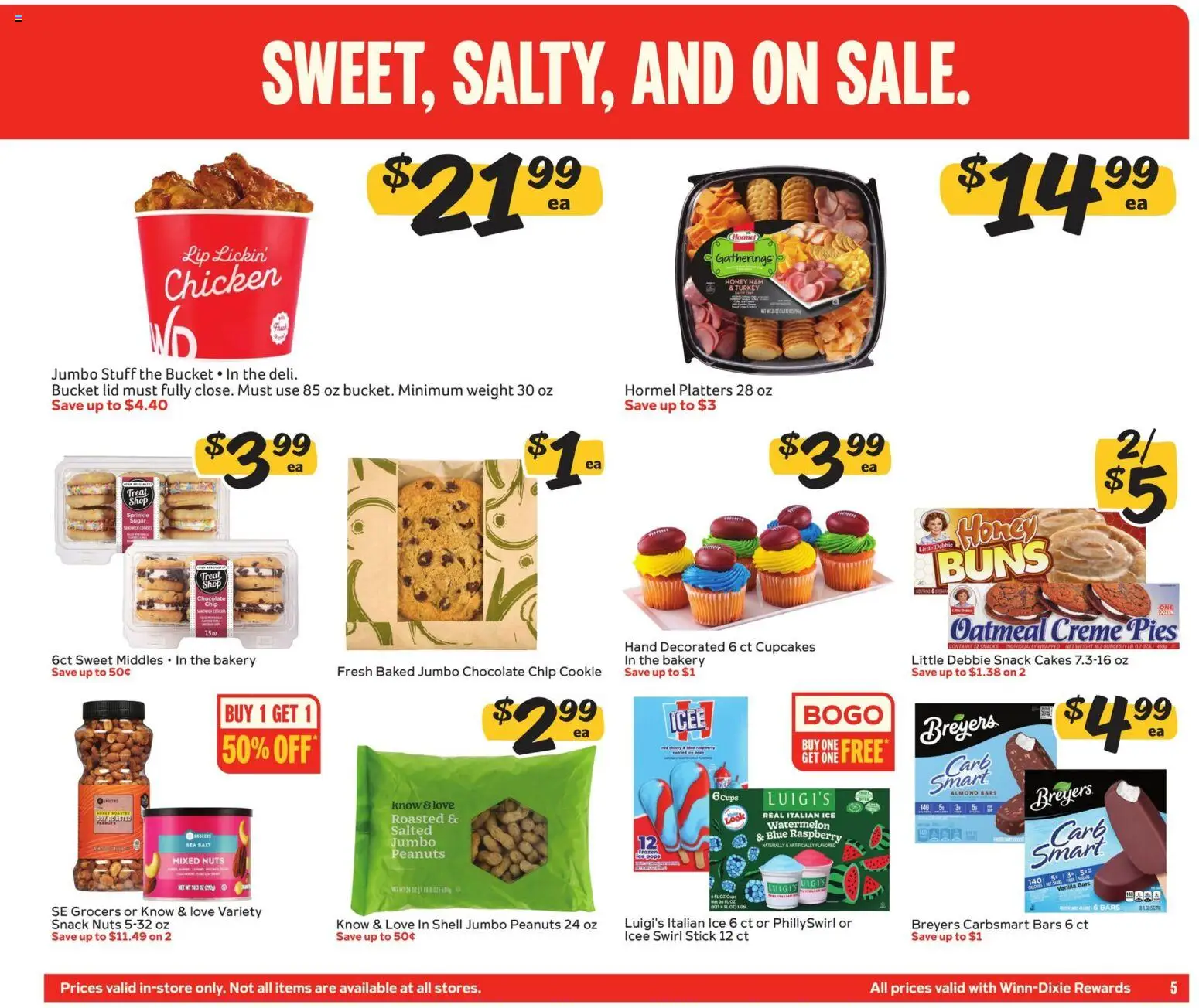 Winn Dixie In-Store Flyer - valid from 09/02/2026 | Page: 5 | Products: Turkey, Sugar, Watermelon, Chocolate Chip