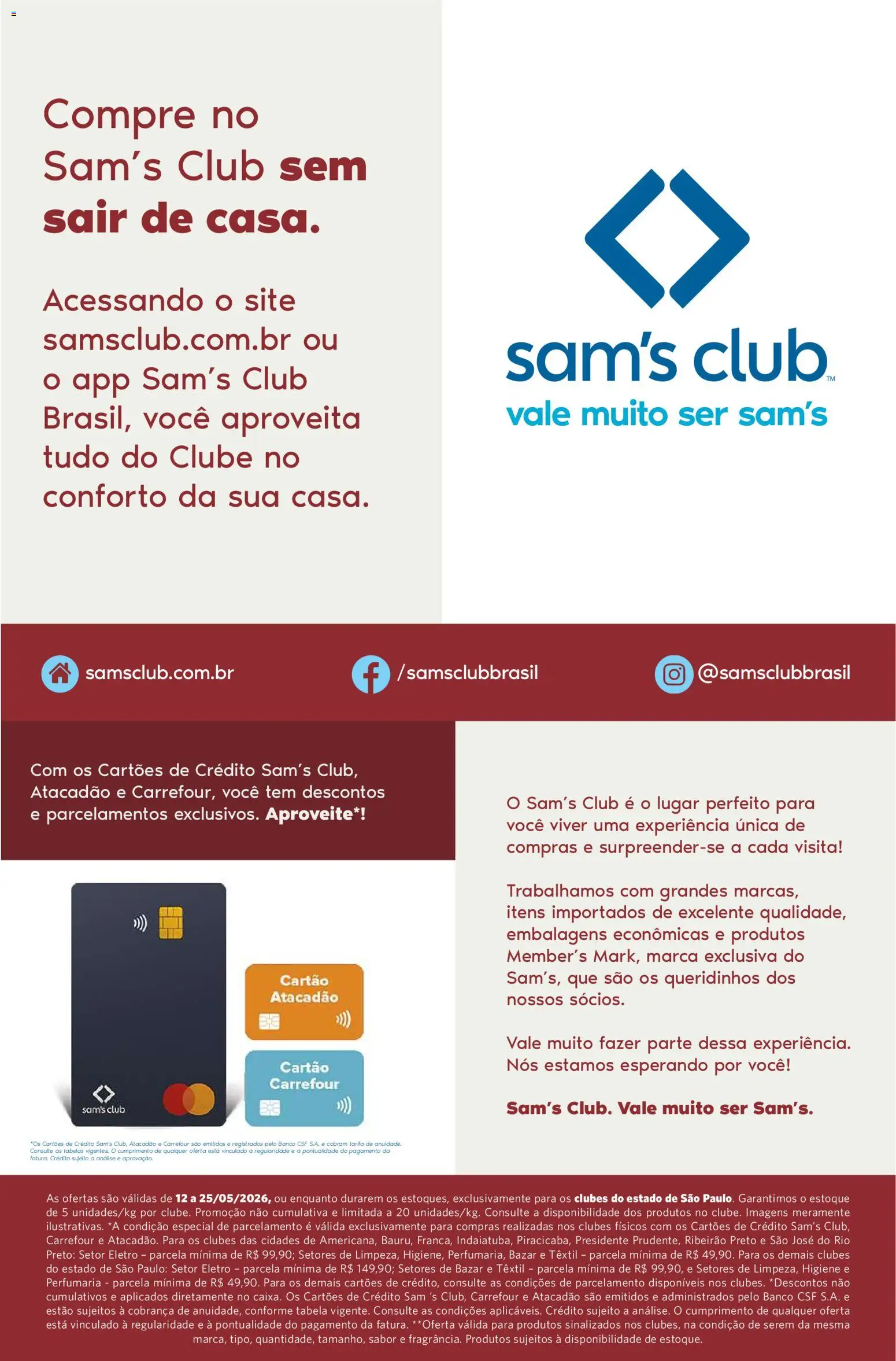 Sam's Club Folheto - válido de 12.05.2026 | Página: 14 | Produtos: Banco