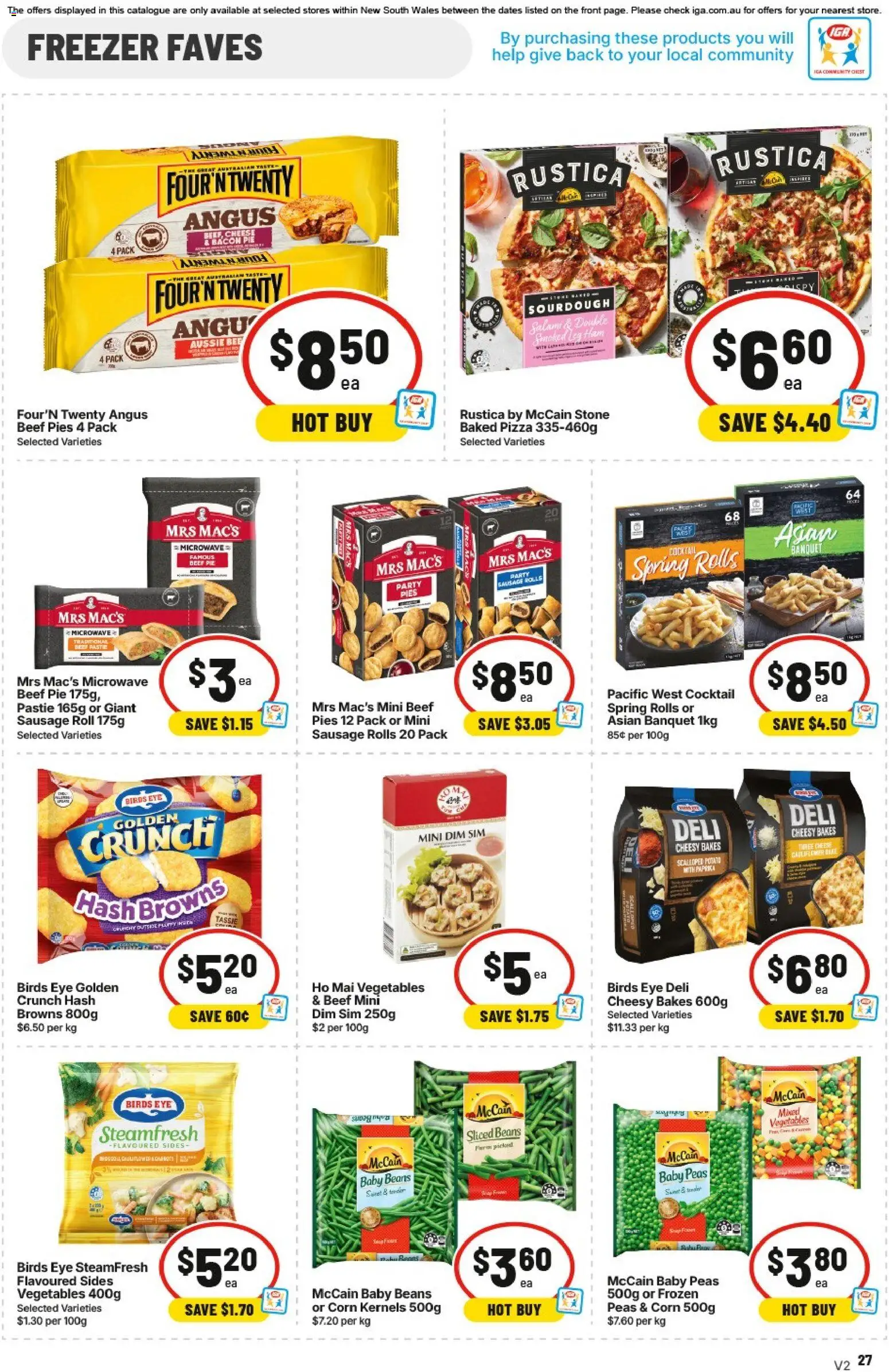 IGA catalogue - valid from 12/08/2026 | Page: 28 | Products: Salami, Beef, Vegetables, Pies